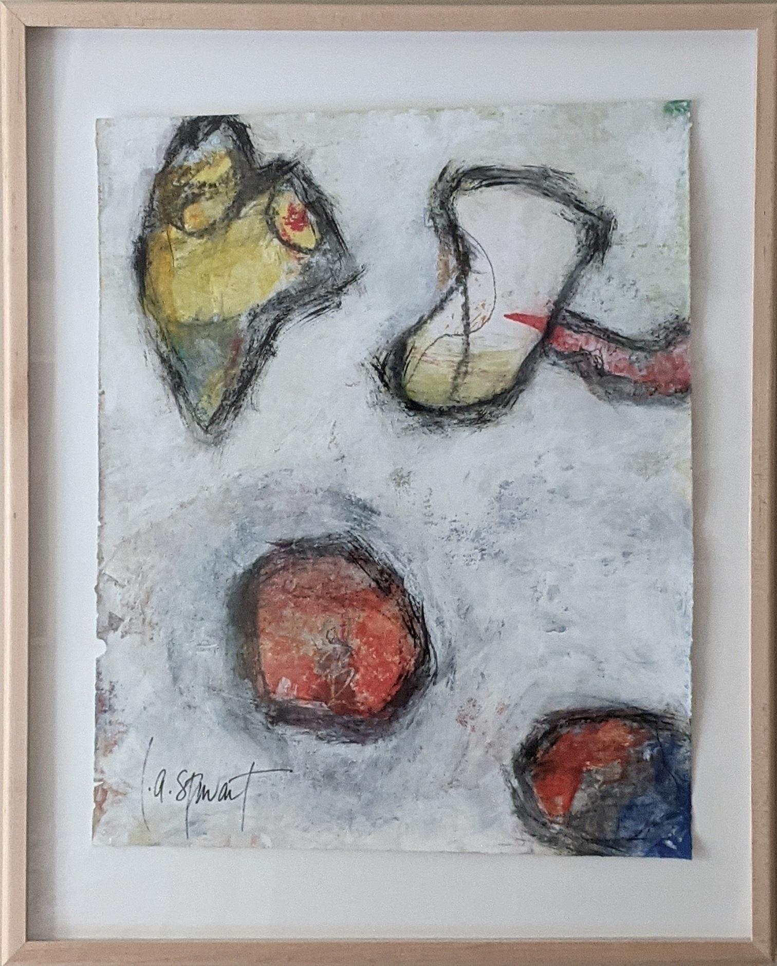 Energetic - Acrylic on Vellum by Lesley - Contemporary Art