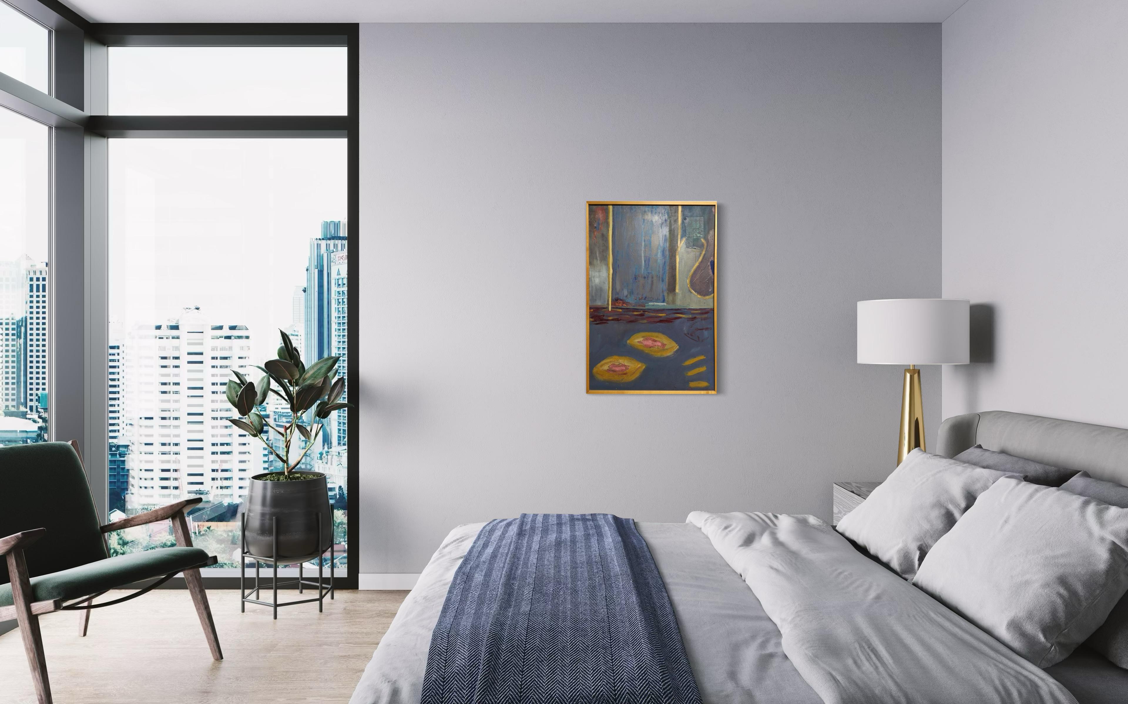 La porta - Quadro astratto a tecnica mista di Lesley - Contemporaneo in vendita 2