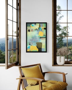 Time and Space - Mixed Media Abstract Painting by Lesley - Contemporary