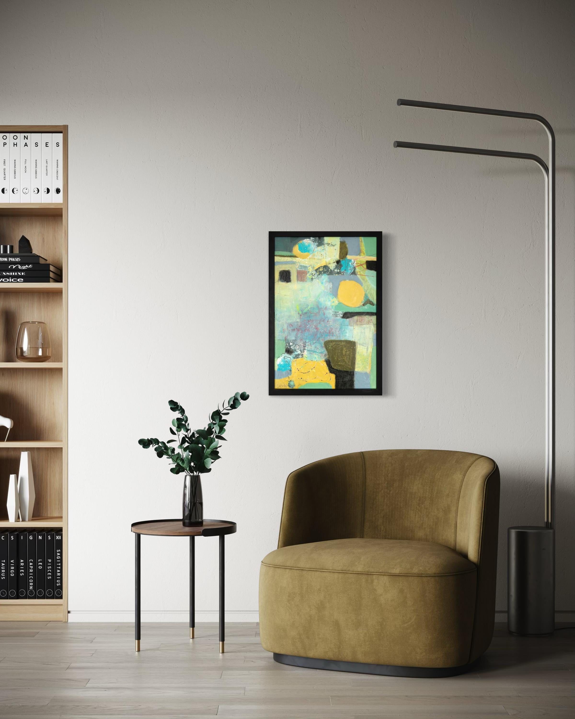 Time and Space - Mixed Media Abstract Painting by Lesley - Contemporary For Sale 2