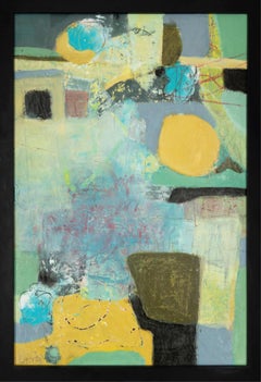 Time and Space - Mixed Media Abstract Painting by Lesley - Contemporary