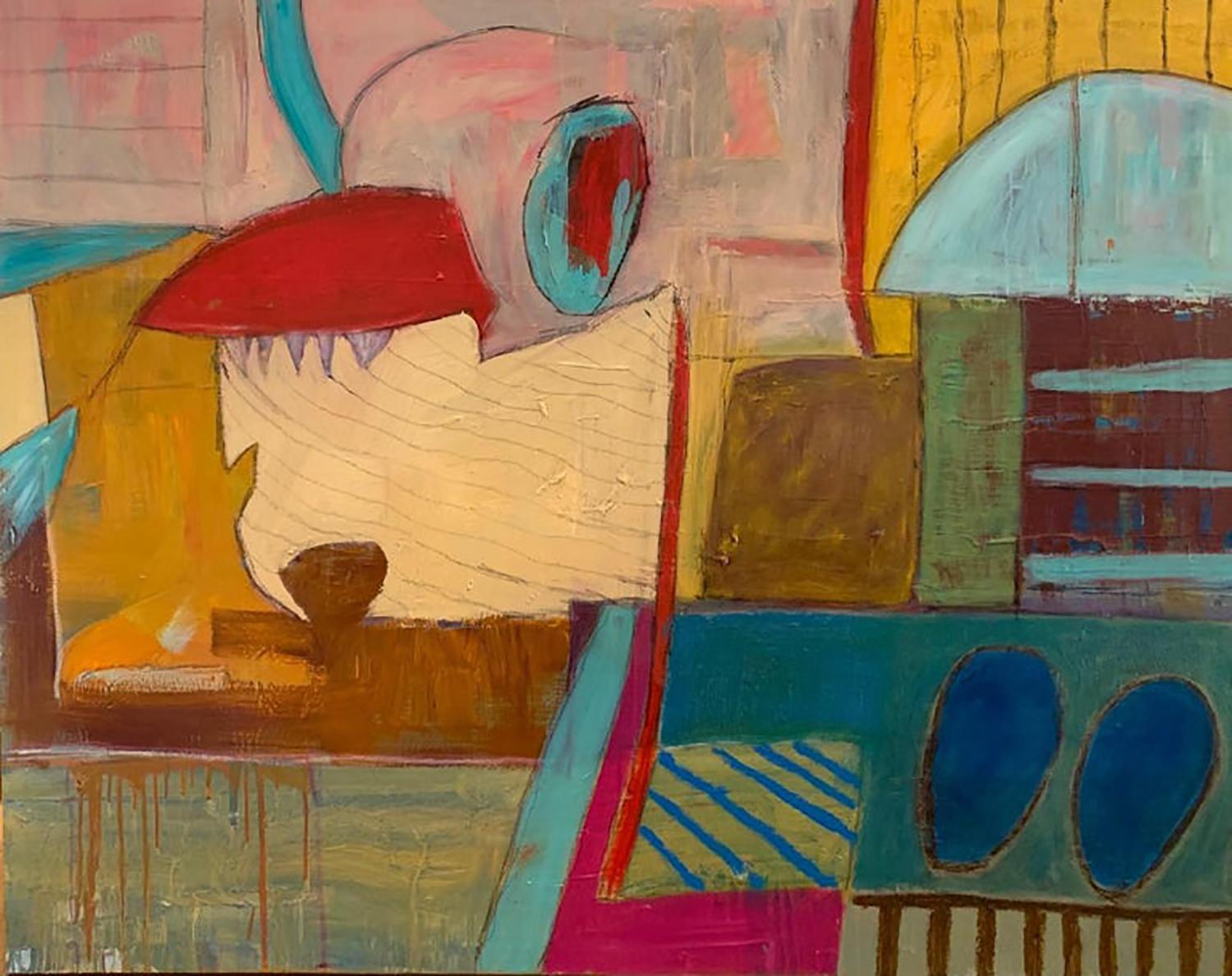 Abstract Painting de Lesley Anne Spowart - Belleza y caos - Pintura abstracta- Arte contemporáneo Por Lesley