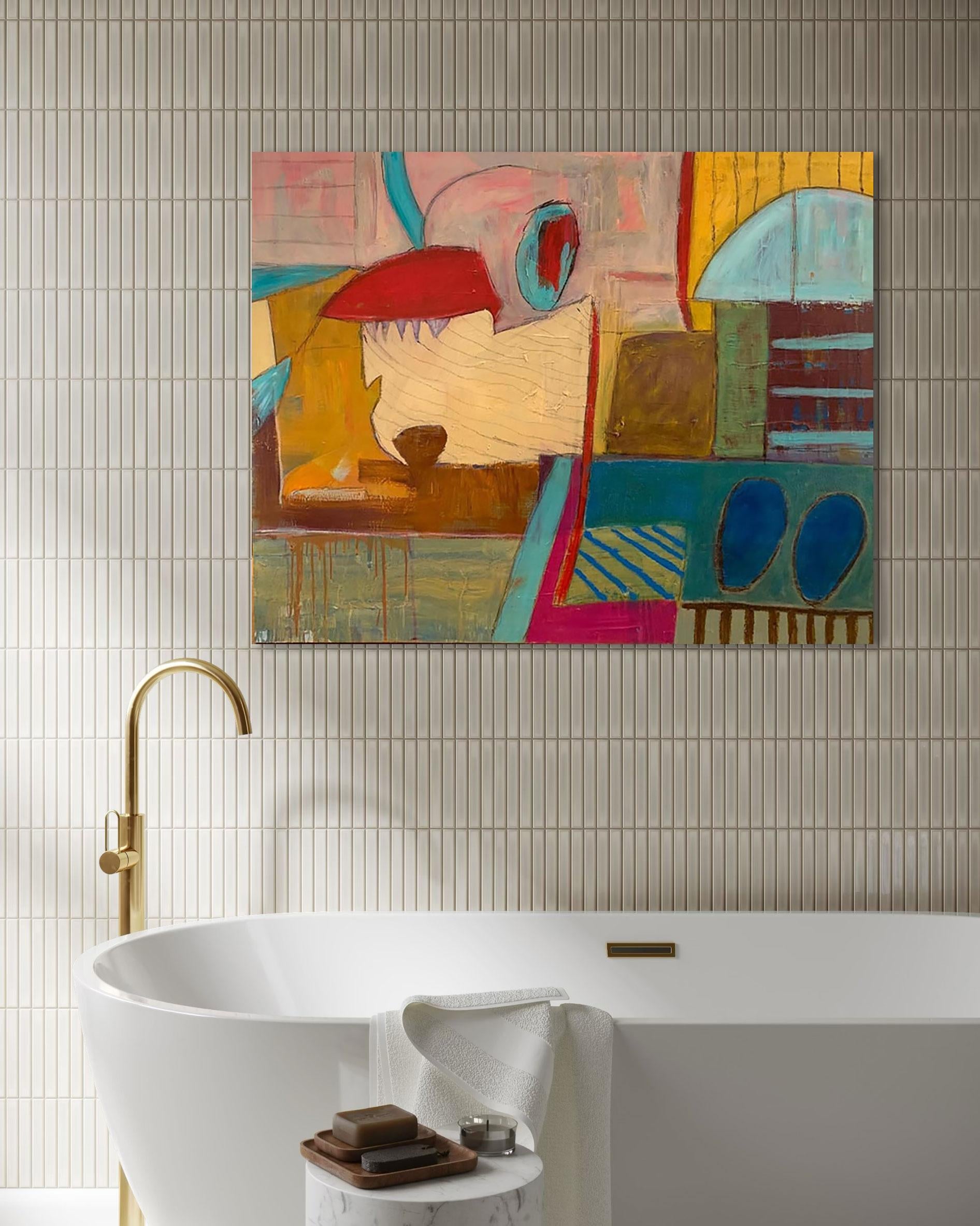 Beauty & Chaos - Colorful Abstract By Lesley Anne Spowart im Angebot 2
