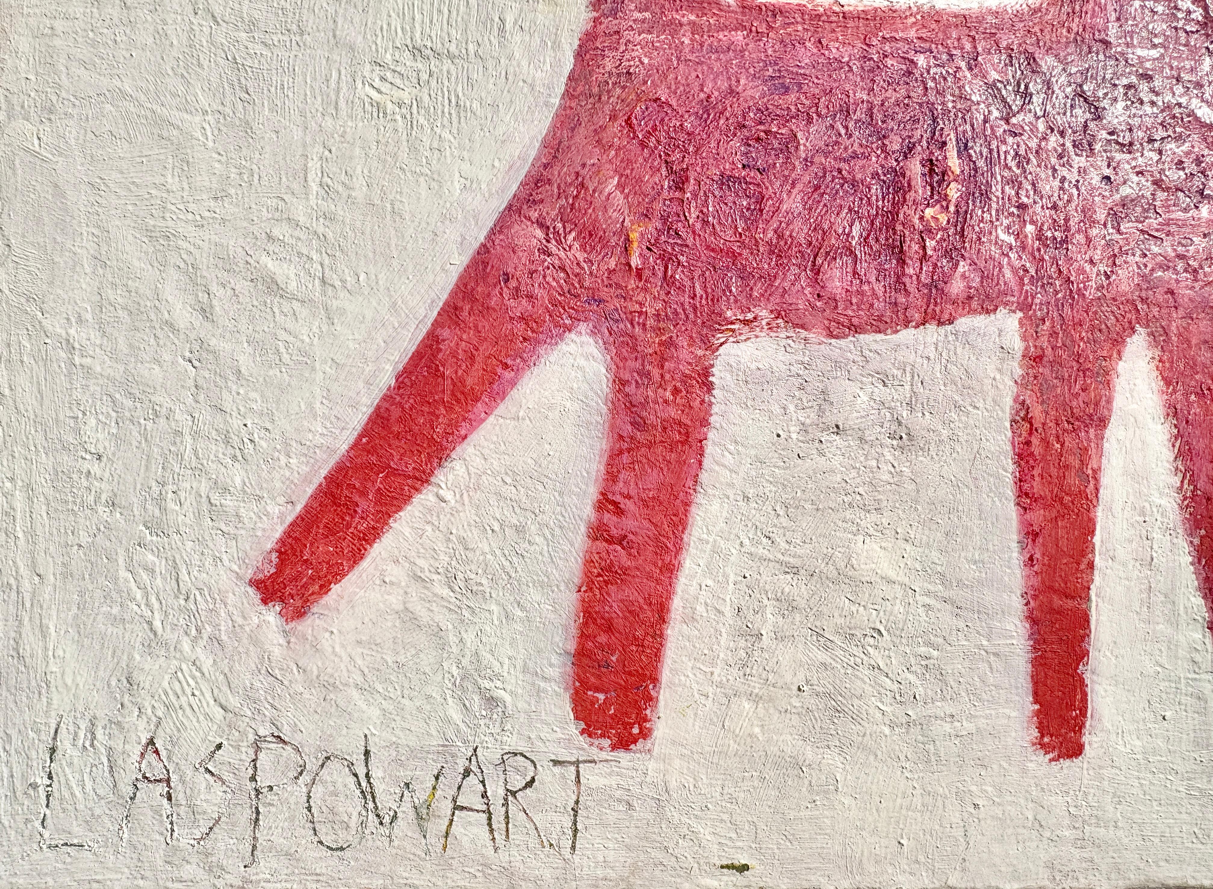 « Dogs Play Ball in Heaven » de Lesley Anne Spowart - Art néo-expressionniste blanc en vente 7