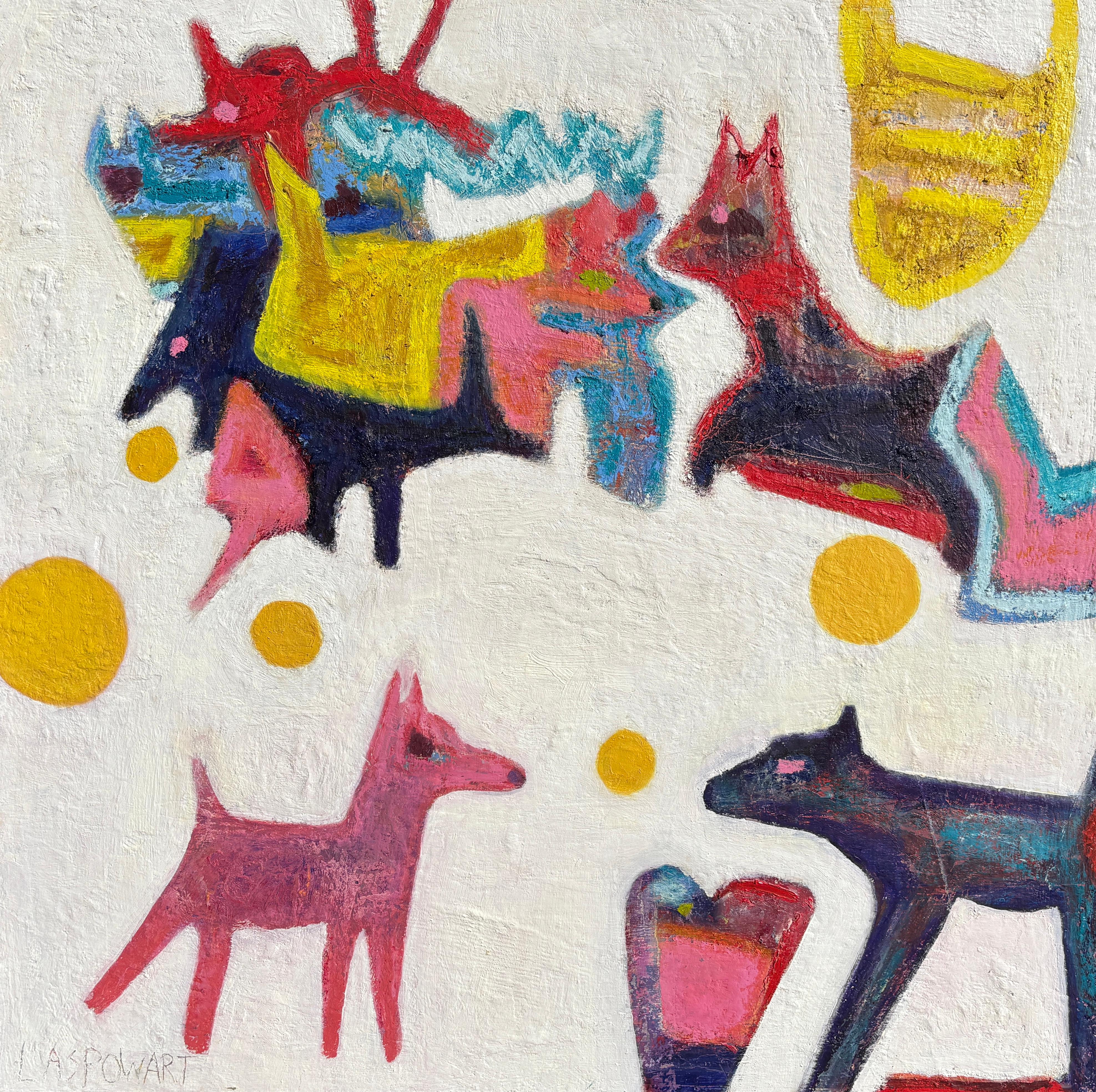 "I cani giocano a palla in paradiso" di Lesley Anne Spowart - Arte neo-espressionista Whiting