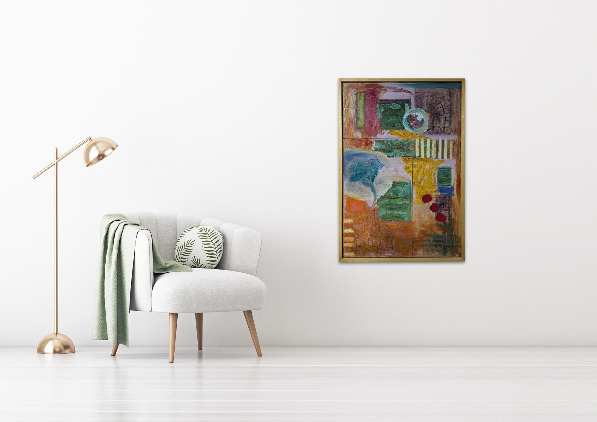 Paisaje de ensueño - Abstracto colorido Por Lesley Anne Spowart en venta 1