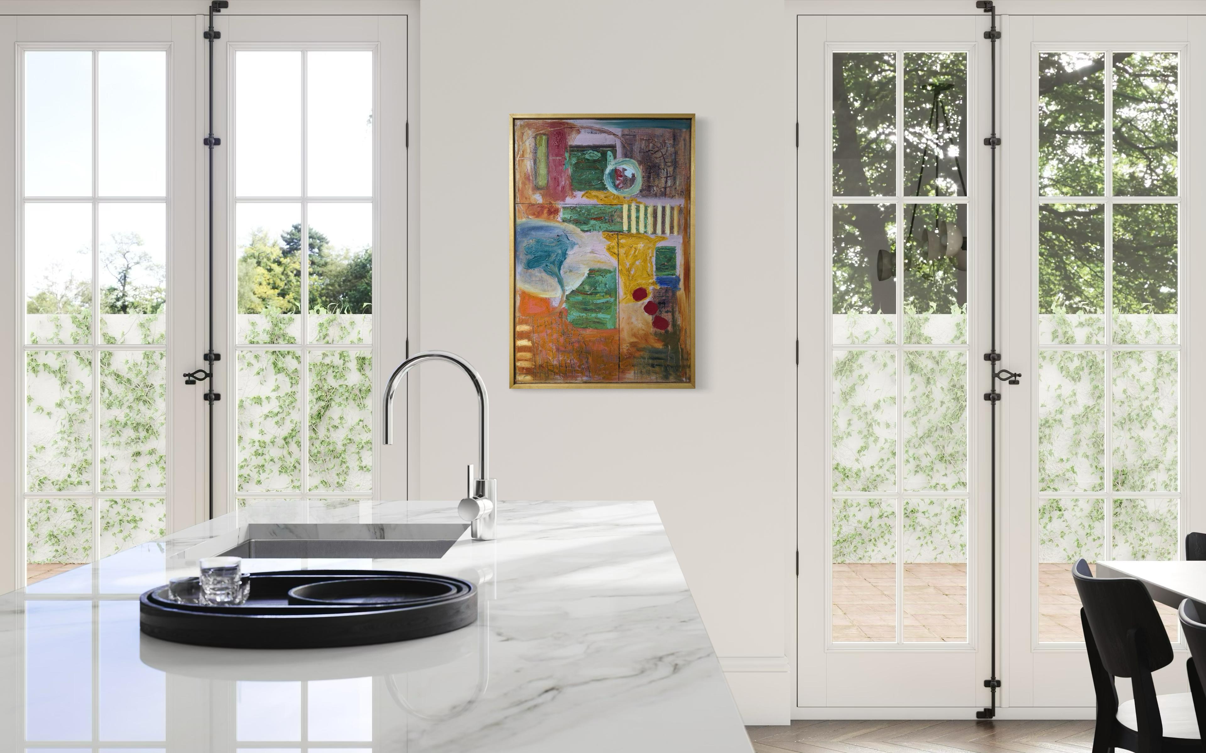 Paisaje de ensueño - Abstracto colorido Por Lesley Anne Spowart en venta 4