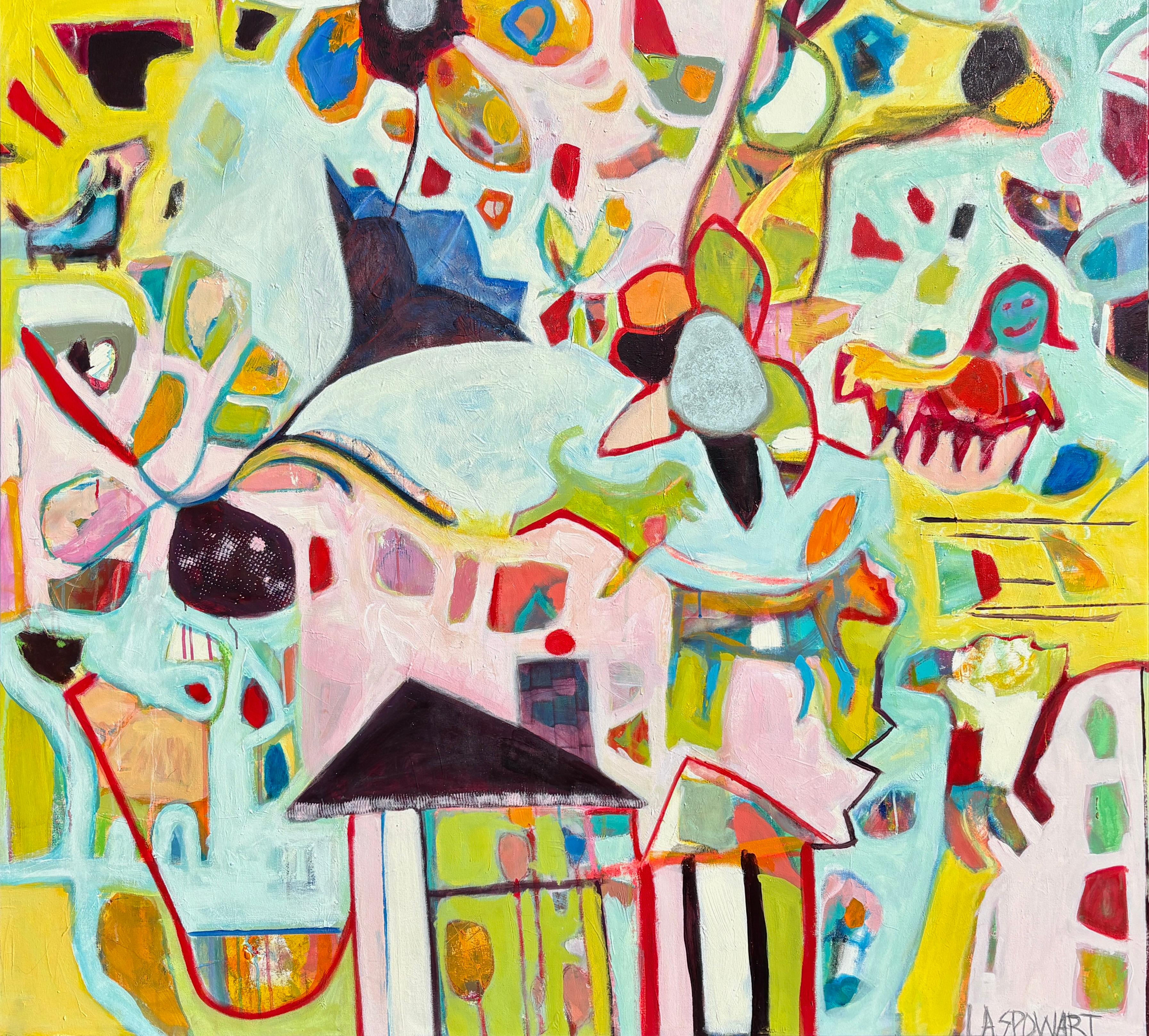 "Moglie felice, vita felice" di I.L.A. Spowart - Arte contemporanea dai toni vibranti e pastello