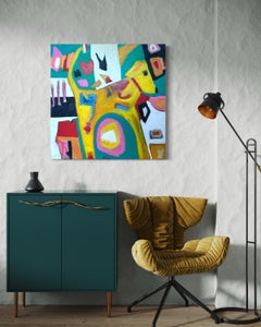 "Ill Always Love You" by L. A. Spowart - Green and White Abstract - Yellow Dog