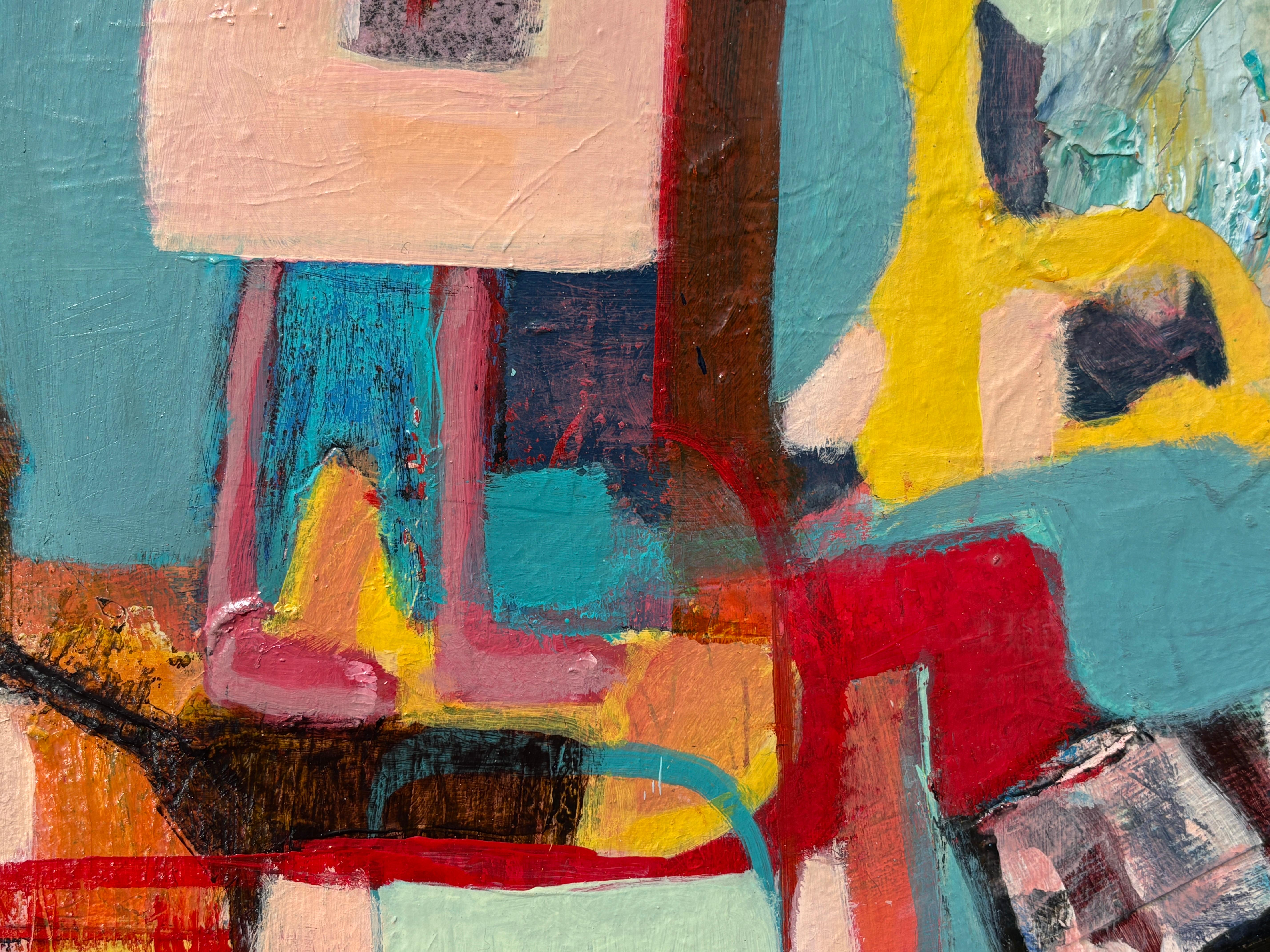 Petite Miss de L. A. Spowart - Petite peinture abstraite néo-figurative brillante en vente 2