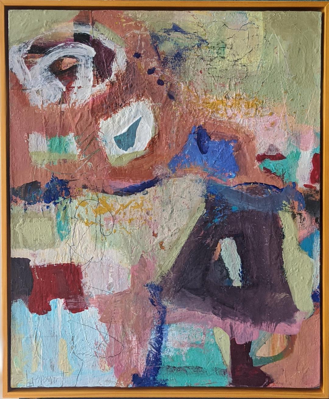 The House That Jack Built - Peinture abstraite de Lesley - Contemporary - Mixed Media Art de Lesley Anne Spowart