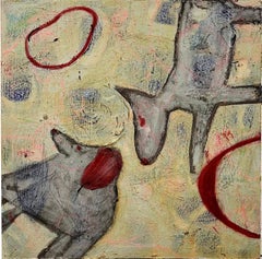 They Went Thata Way - Peinture animalière en techniques mixtes par Lesley - Contemporaine