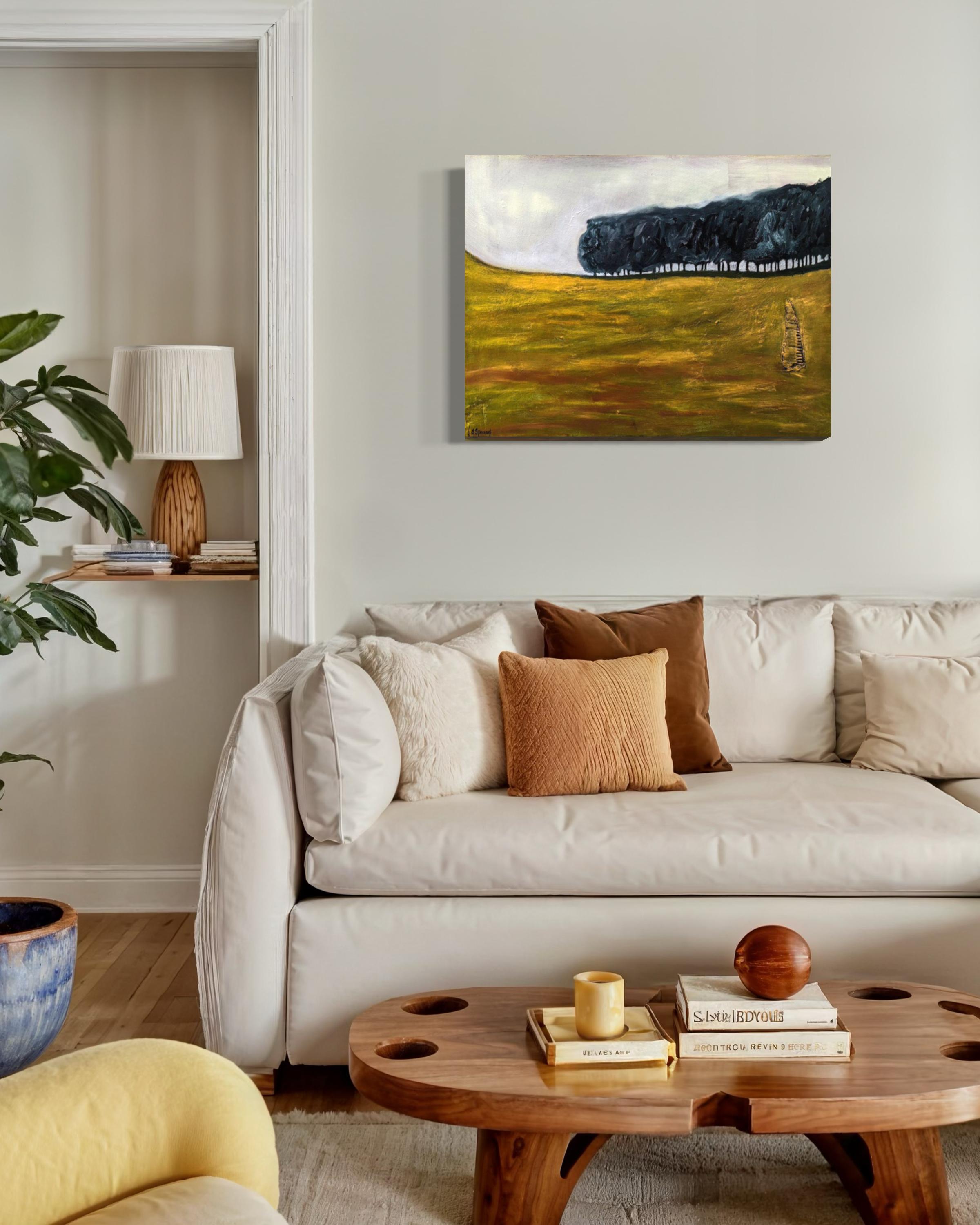 Untitled  - Landscape Nature Painting by Lesley Anne Spowart For Sale 2