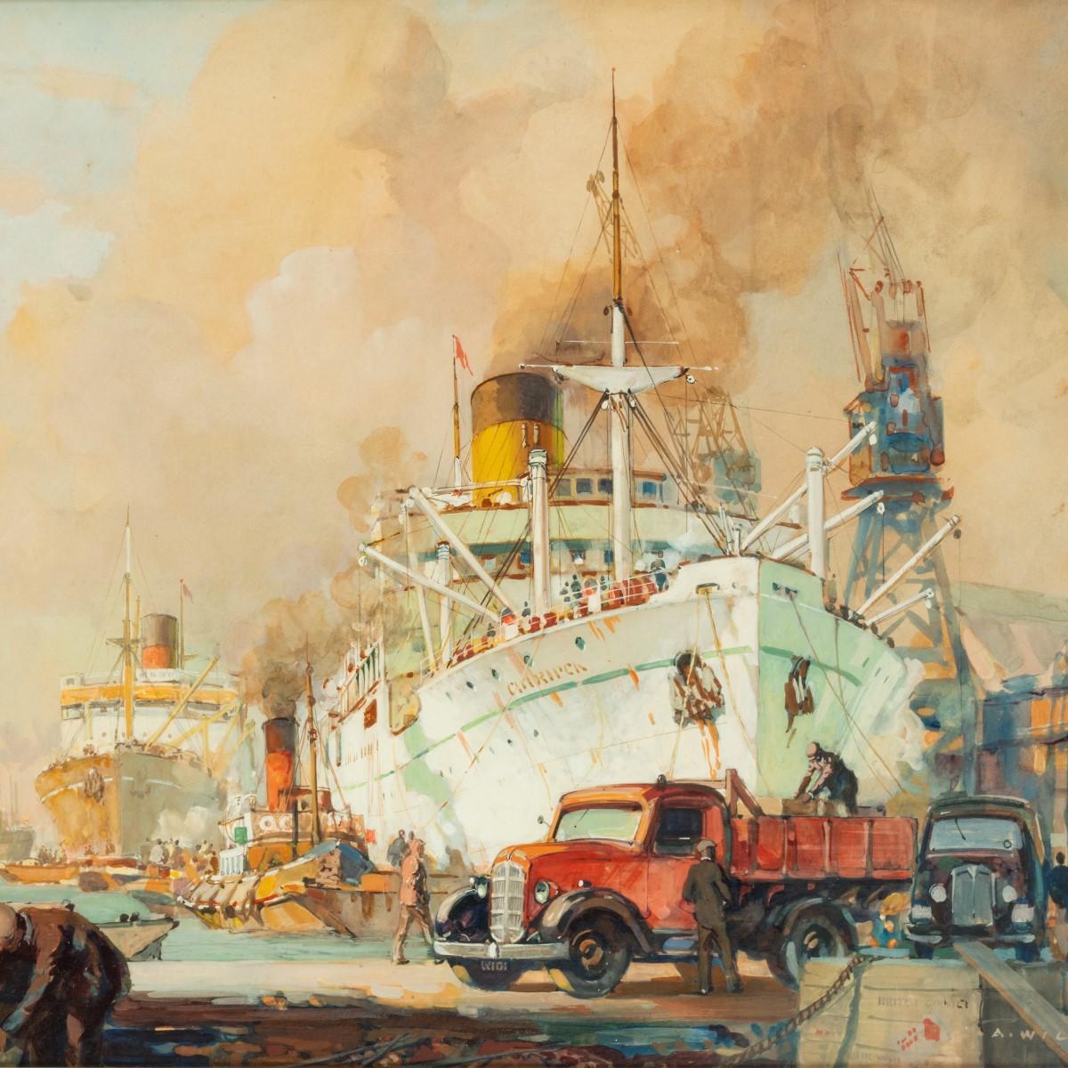 English Lesley Arthur Wilcox ‘World Commerce’ For Sale