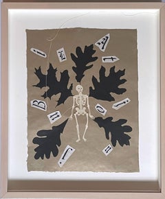 Lesley Dill - Jubilation, Three color lithograph with collage elements, Signed/N