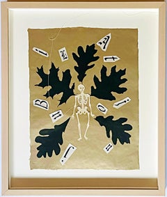 Lesley Dill - Jubilation, Three color lithograph with collage elements, Signed/N