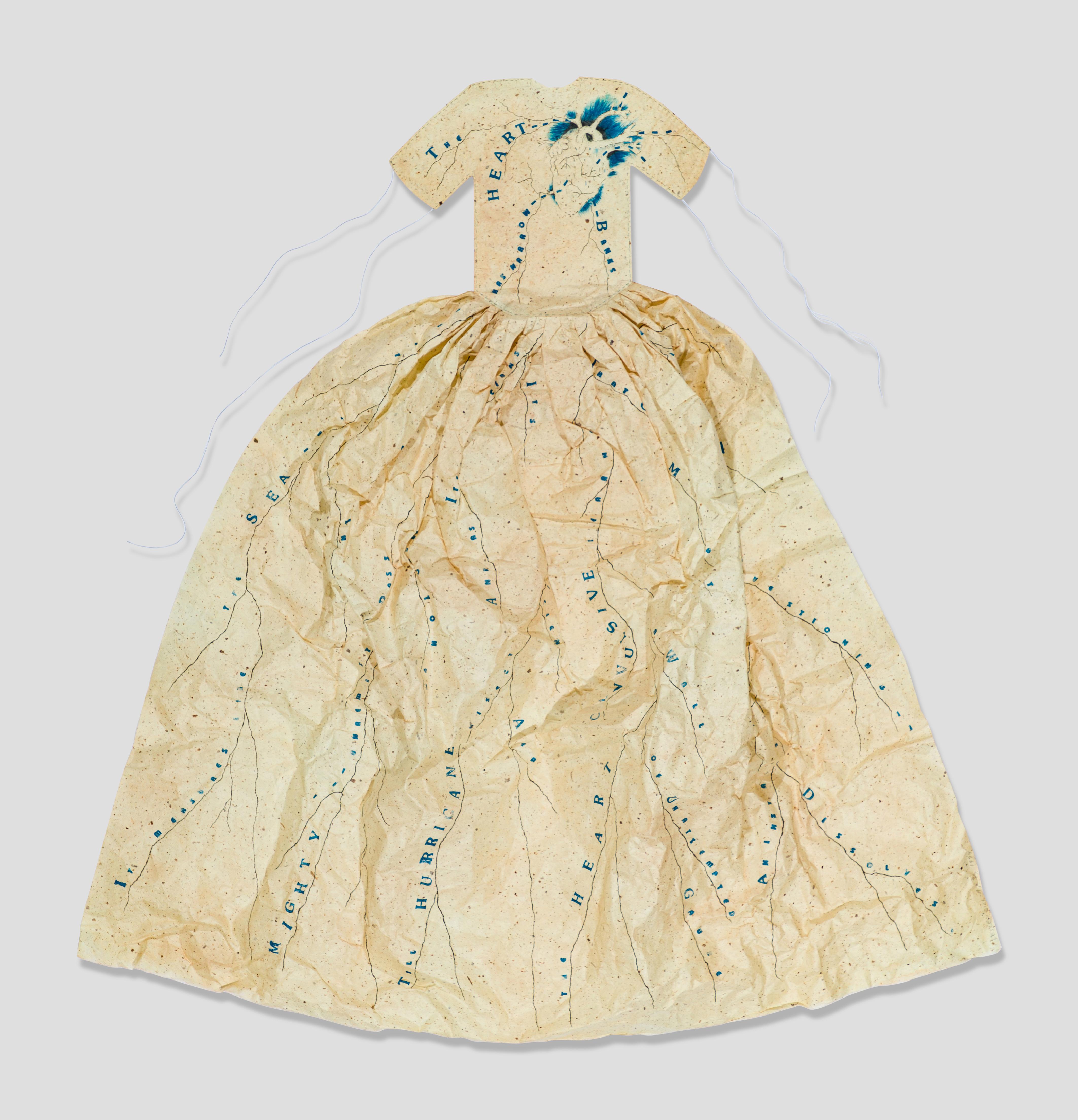 Poem Dress of Circulation - Mixed Media Art by Lesley Dill