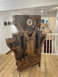 Cabinet of Curiosities - Scultura contemporanea in legno di recupero e oggetti trovati