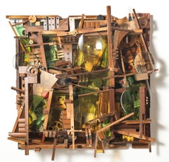 Juego para los vivos - Escultura contemporánea de madera recuperada