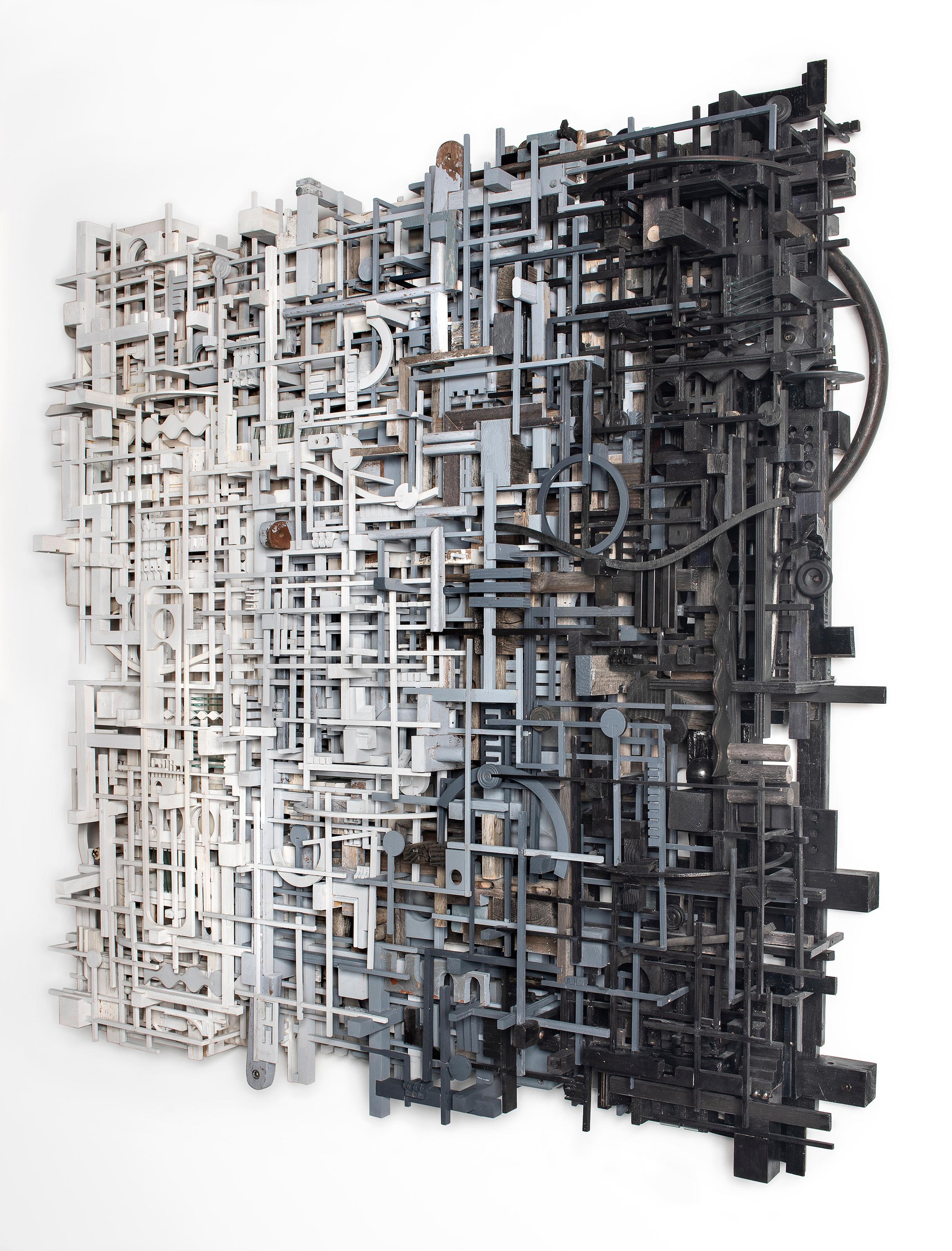 High Density par Lesley Hille - Sculpture contemporaine en bois de récupération en vente 12
