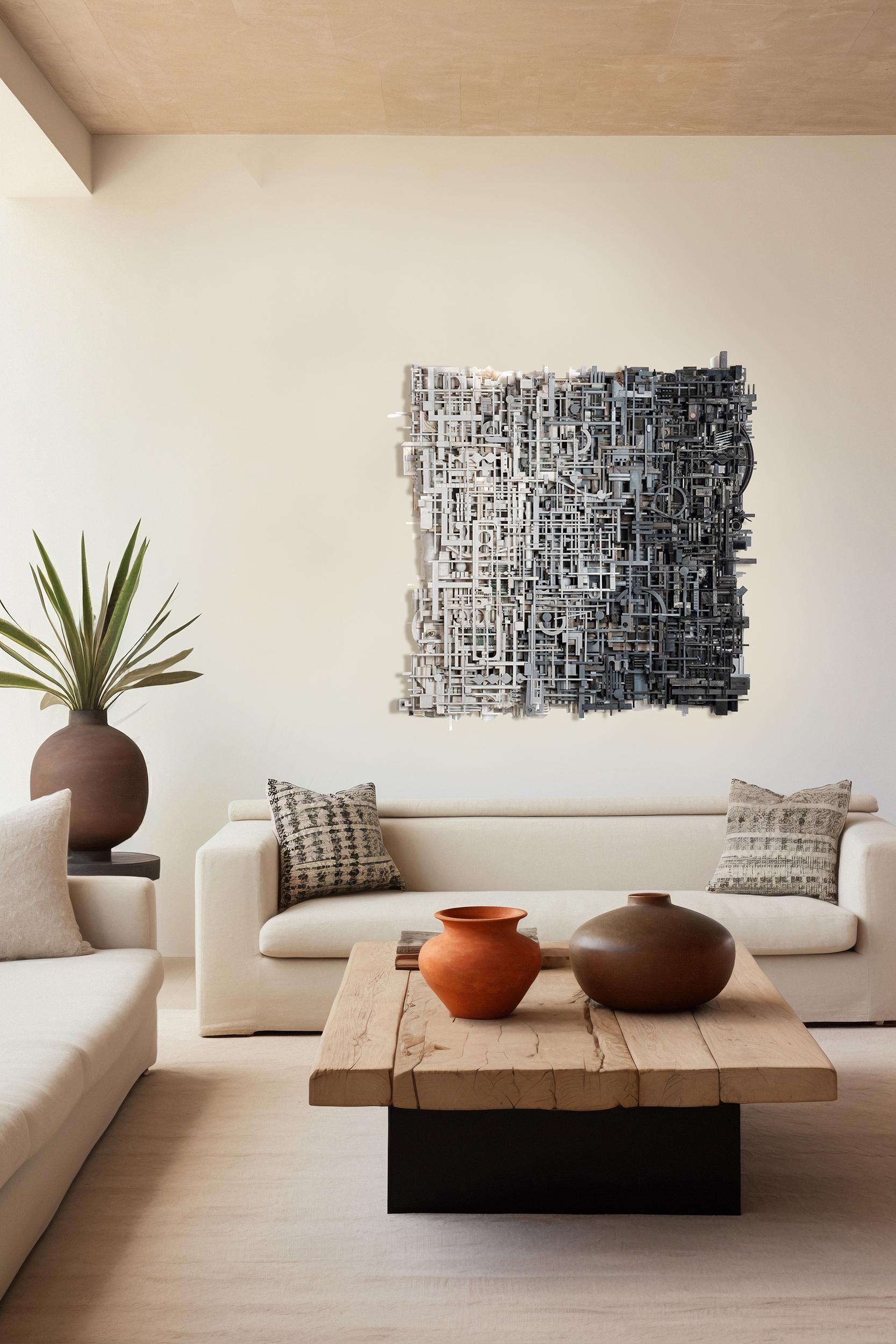 High Density par Lesley Hille - Sculpture contemporaine en bois de récupération en vente 13