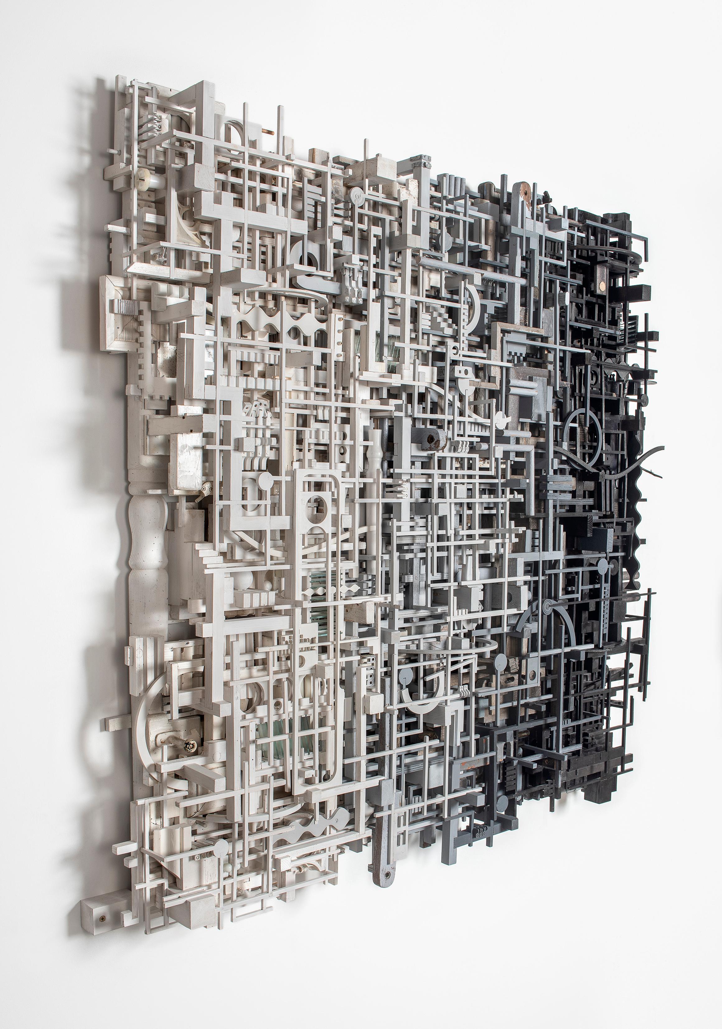 High Density par Lesley Hille - Sculpture contemporaine en bois de récupération en vente 2