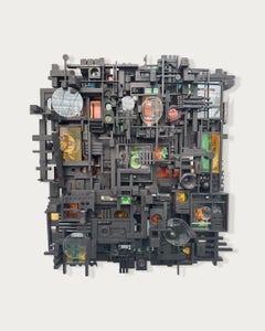 Noir - Contemporary salvaged wood Sculpture