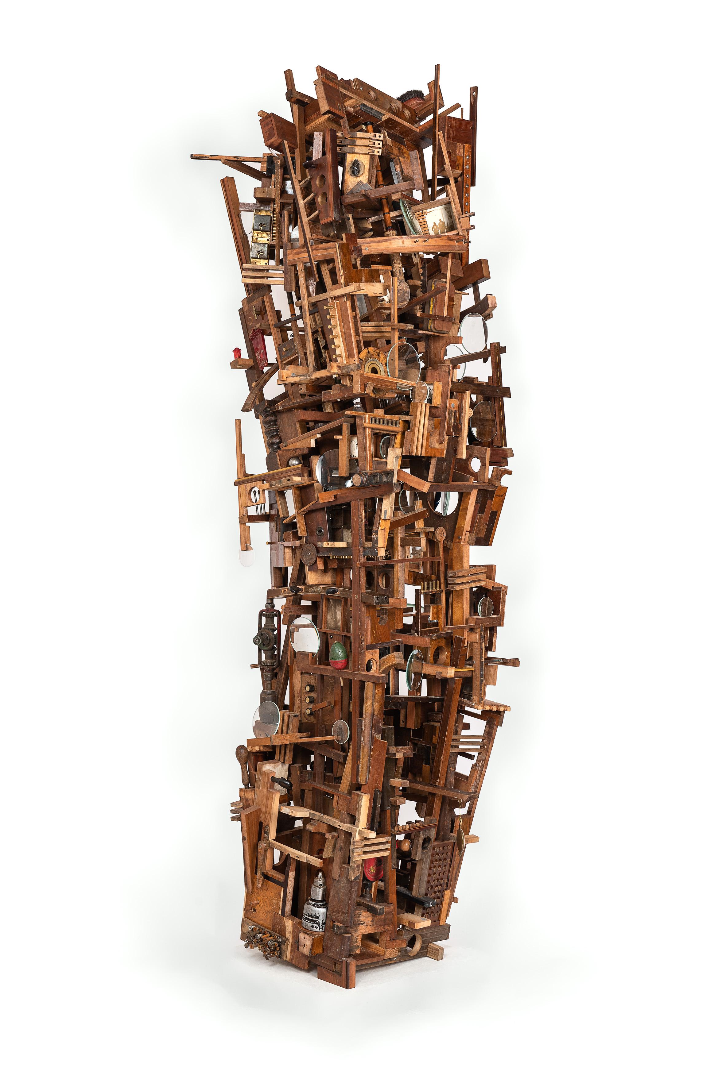 Song from my Father by Lesley Hilling - Contemporary salvaged wood Sculpture For Sale 10