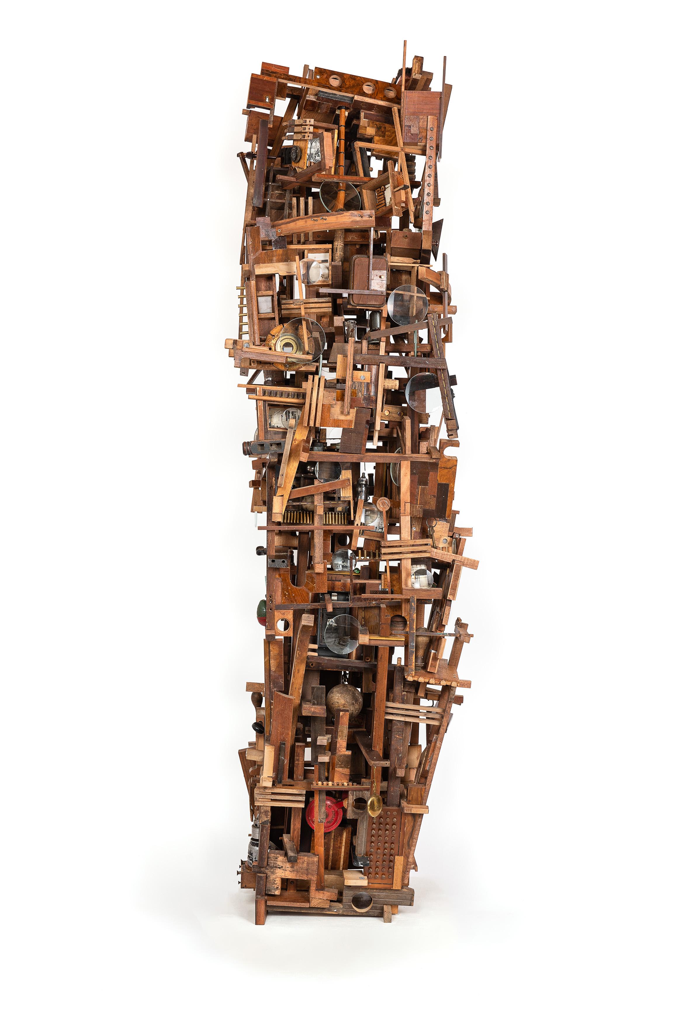 Song from my Father by Lesley Hilling - Contemporary salvaged wood Sculpture For Sale 12