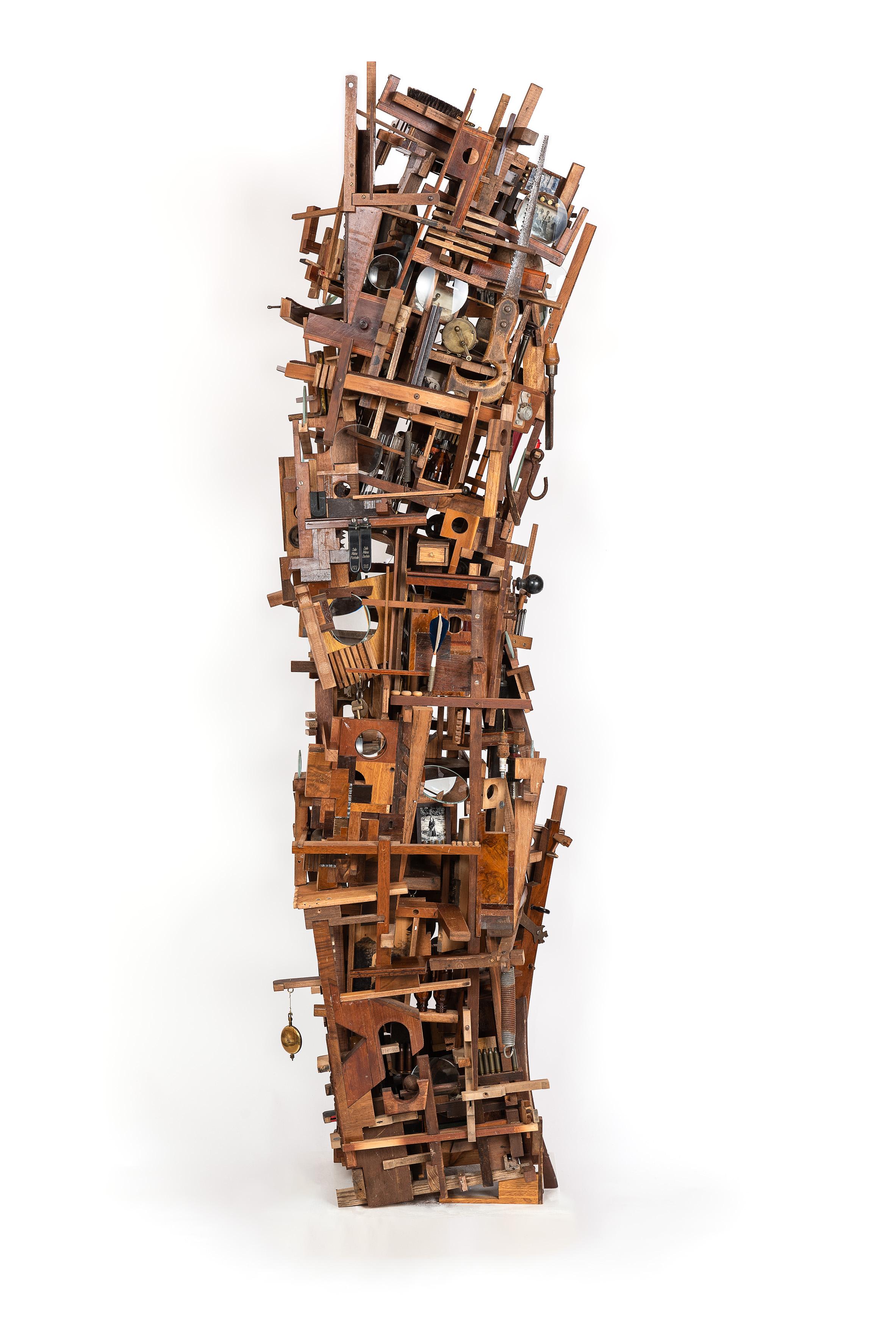 Song from my Father by Lesley Hilling - Contemporary salvaged wood Sculpture For Sale 2
