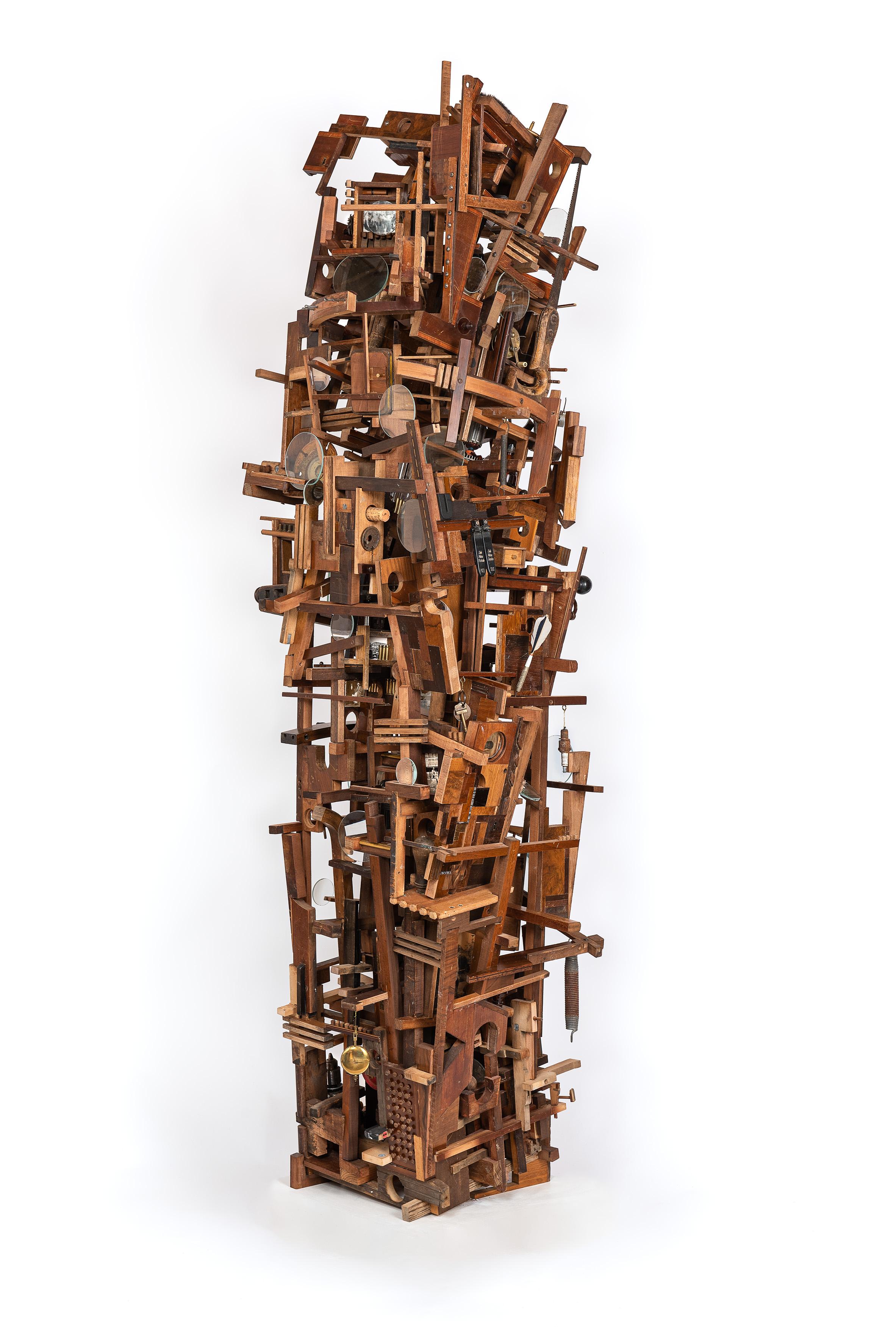 Song from my Father by Lesley Hilling - Contemporary salvaged wood Sculpture For Sale 8