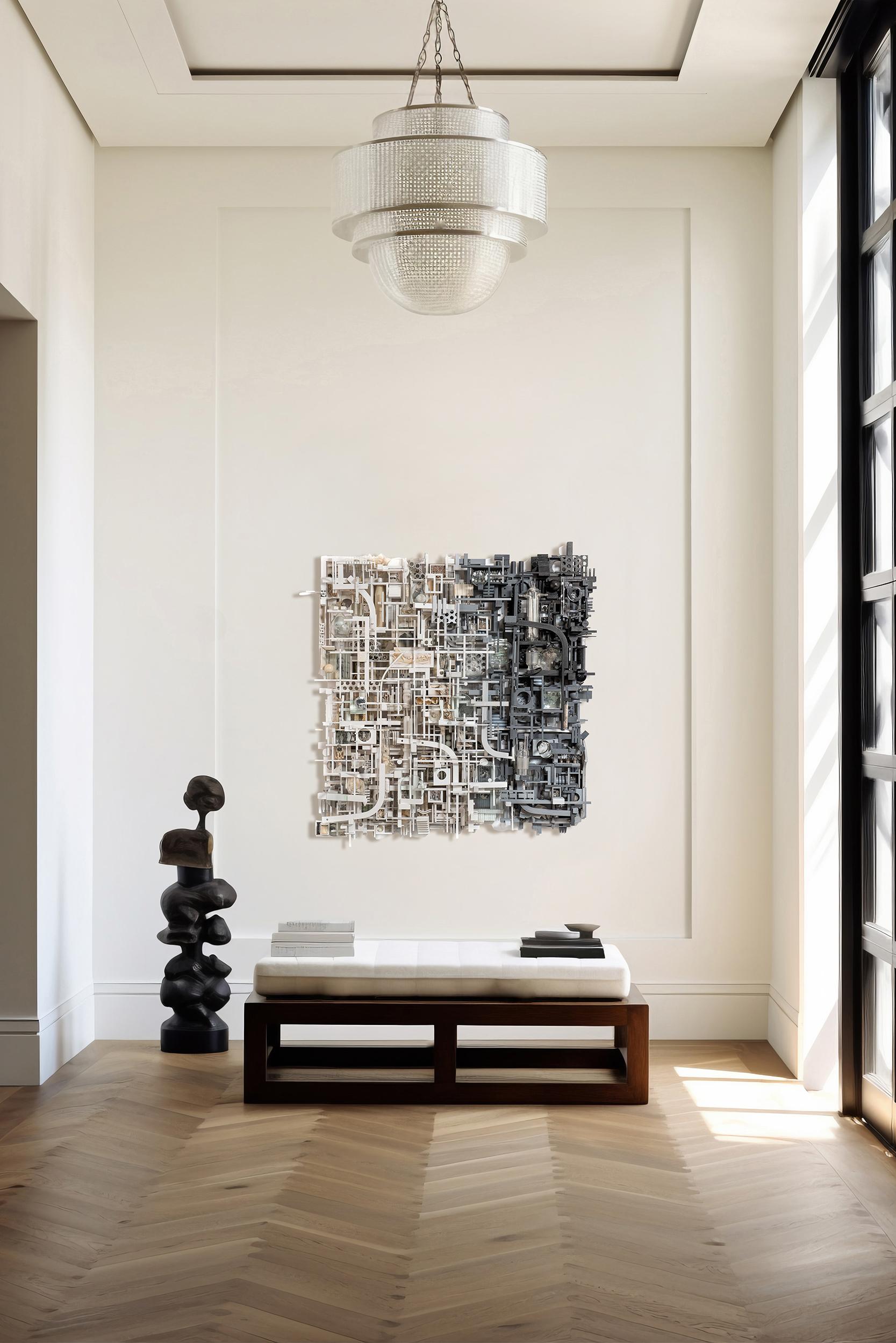 Ubik de Lesley Hilling - Escultura contemporánea de madera recuperada en venta 1