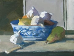 Artfully Arranged by Lesley Powell, Oil on Panel Still Life with Bowl