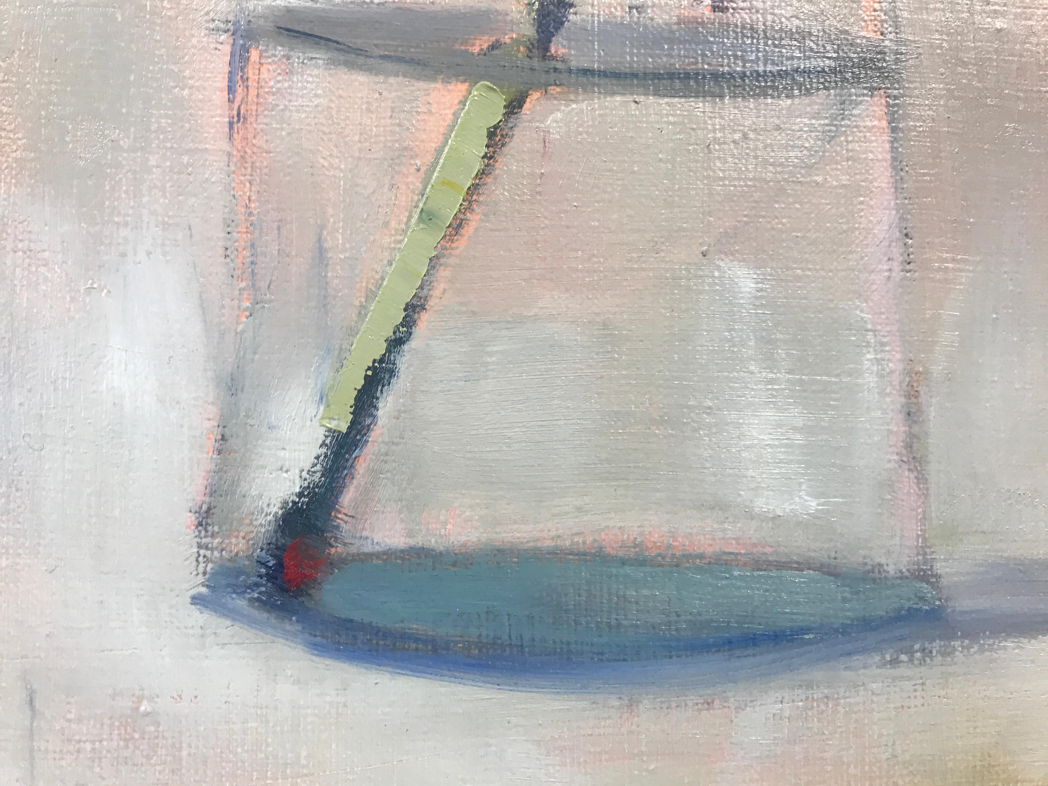 Hydrangea, Looking Forward de Lesley Powell, petite peinture post-impressionniste 3