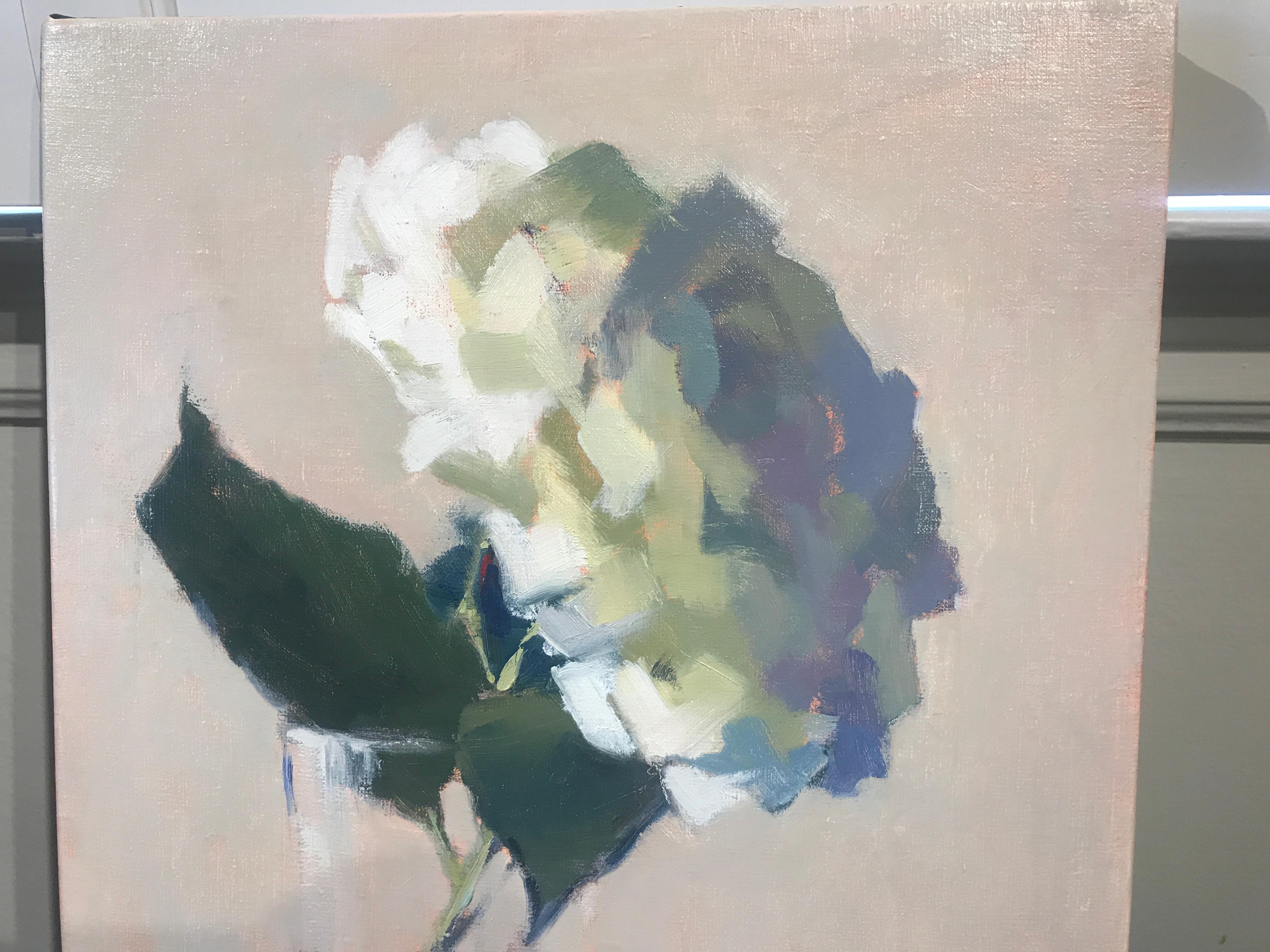 Hydrangea, Looking Forward by Lesley Powell, Small Post-Impressionist Painting 2