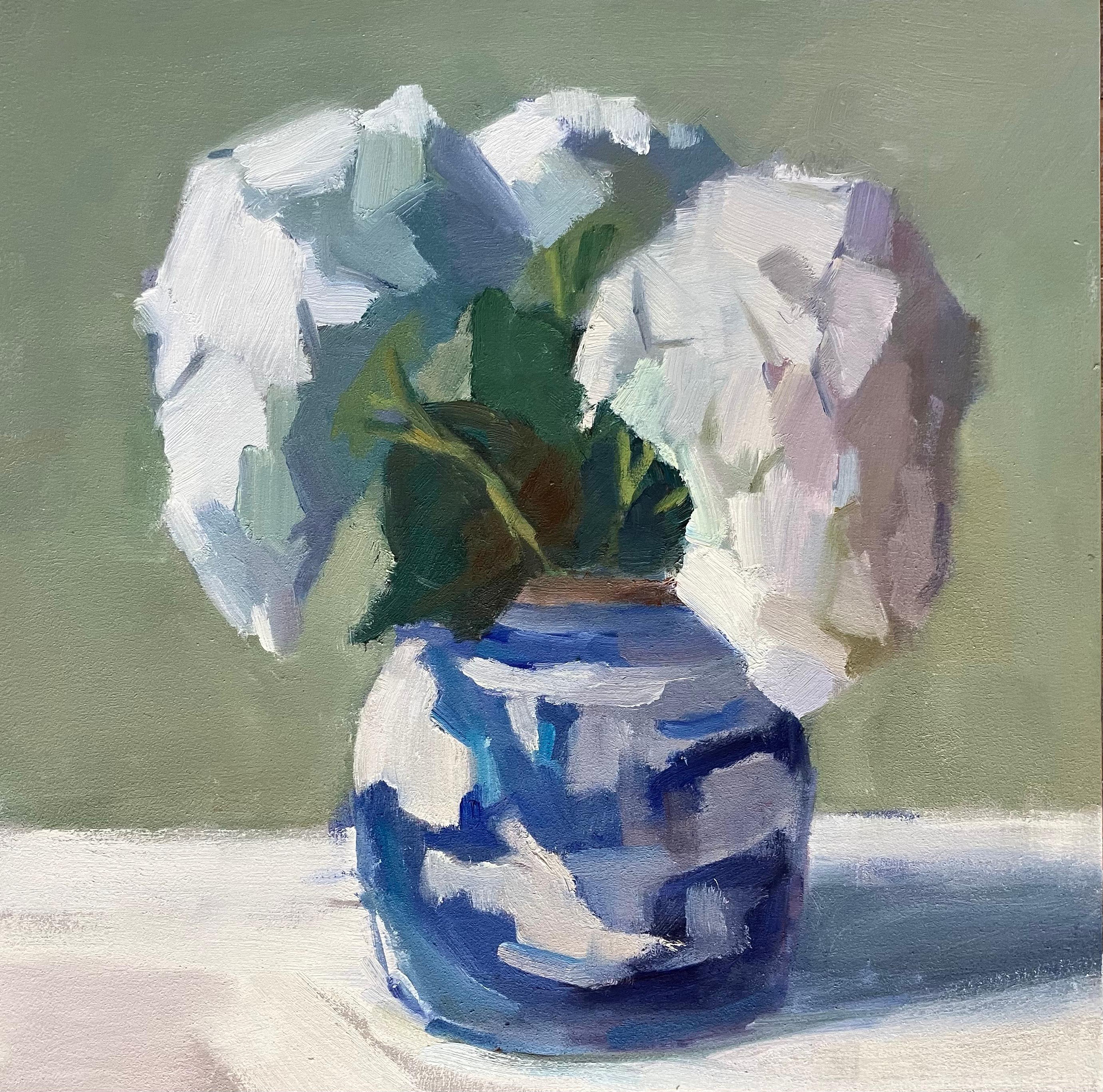 Unframed this piece measures 12"H x 12"W

Lesley Powell paints in oils with a classical approach to composition and color, but she has a point of view that is fresh and contemporary. Whenever possible, she prefers to paint from life. 

She often