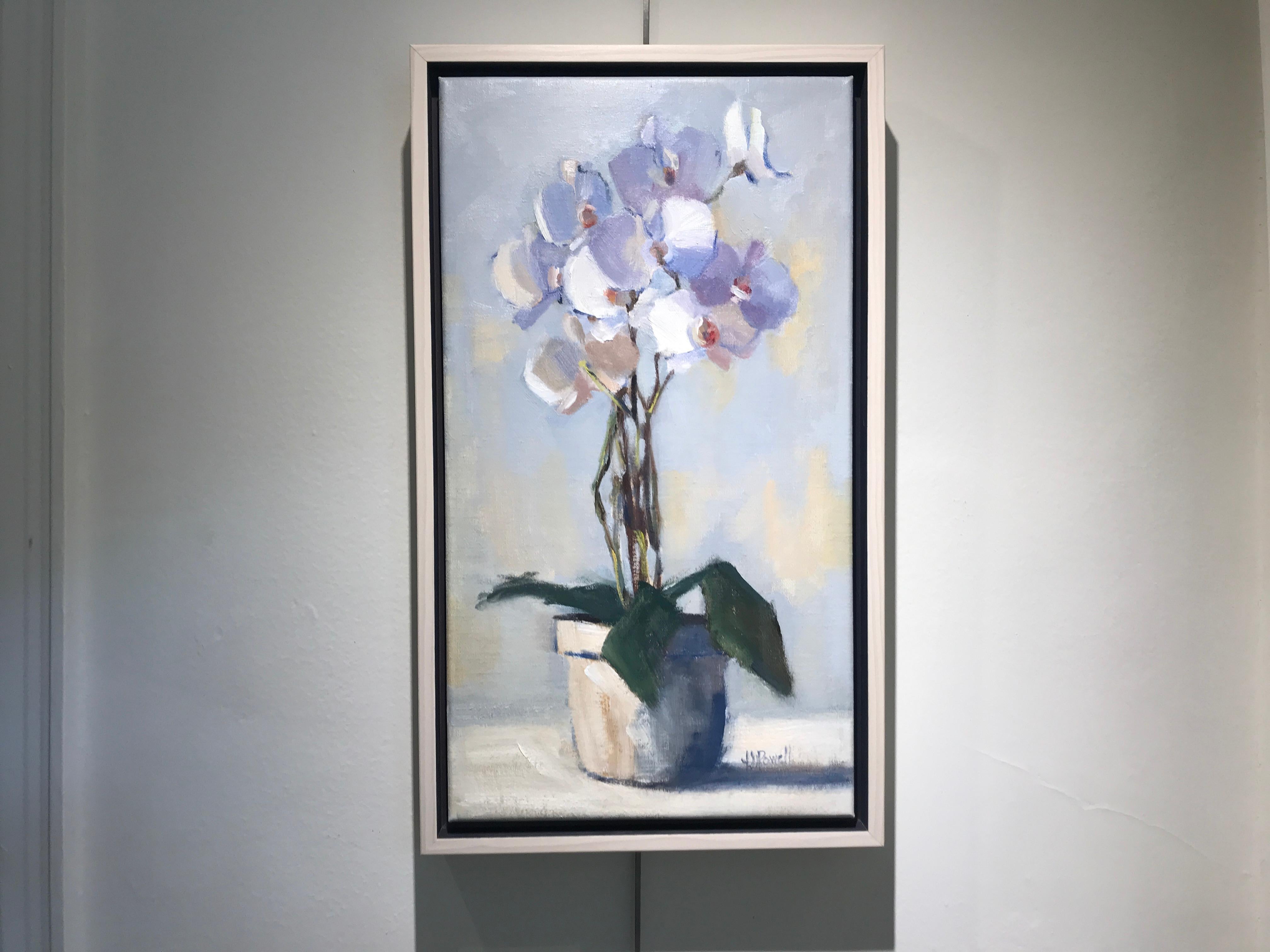 Into the Light, Lesley Powell Framed Floral Oil on Linen Still-life Painting 1