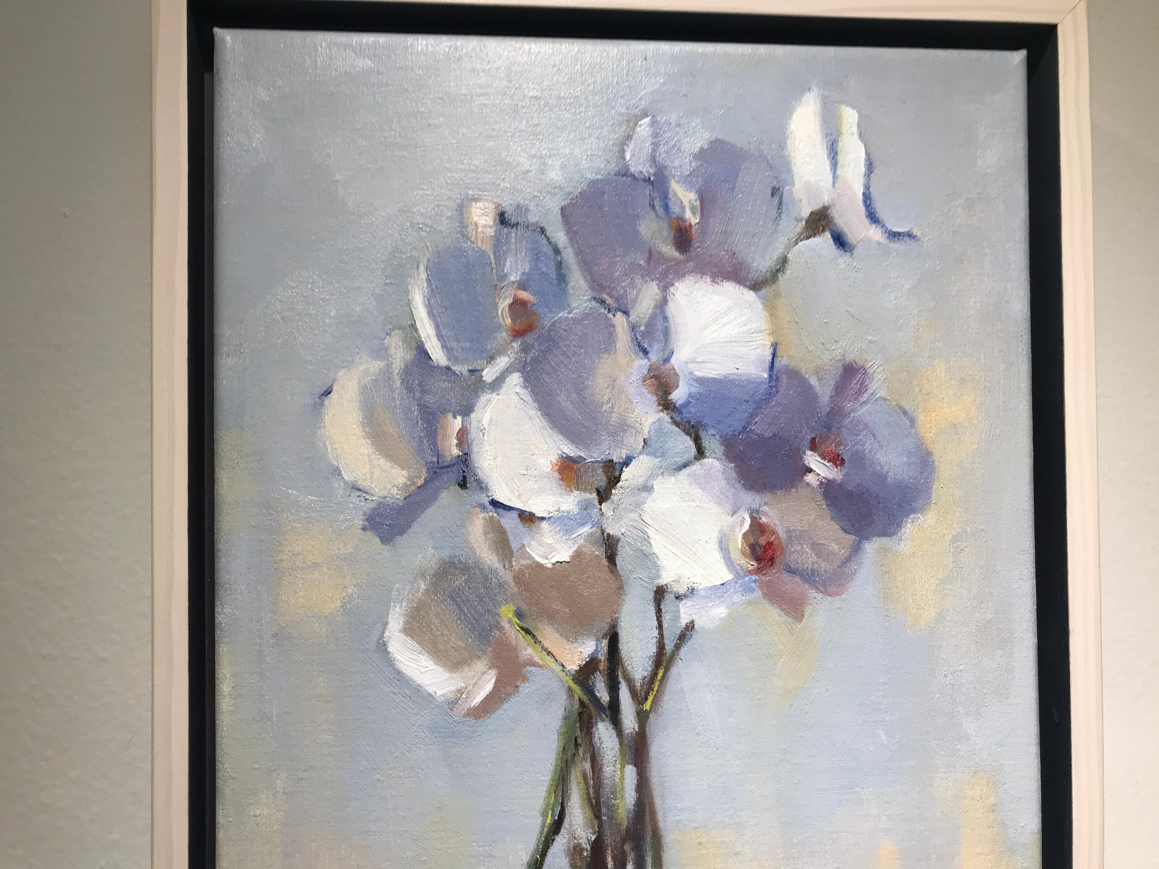 Into the Light, Lesley Powell Framed Floral Oil on Linen Still-life Painting 5
