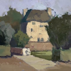 Mansarda di Lesley Powell, Paesaggio a olio Pittura francese contemporanea