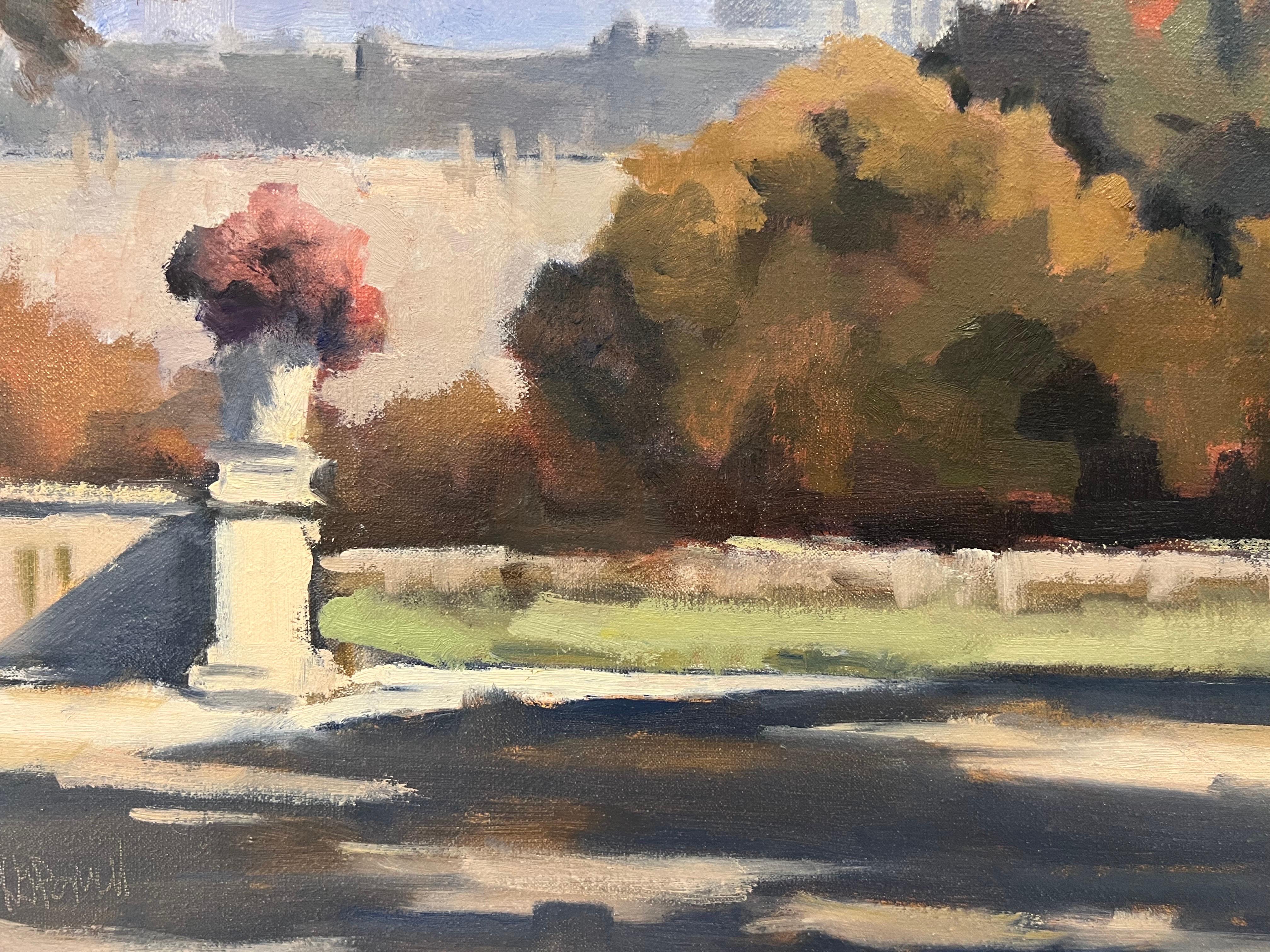 Pantheon, from Luxembourg Gardens by Lesley Powell, Oil on Canvas Parisian Scene 2