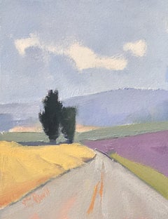 Road Through the Fields (Provence Distilled), Post Impressionist Landscape