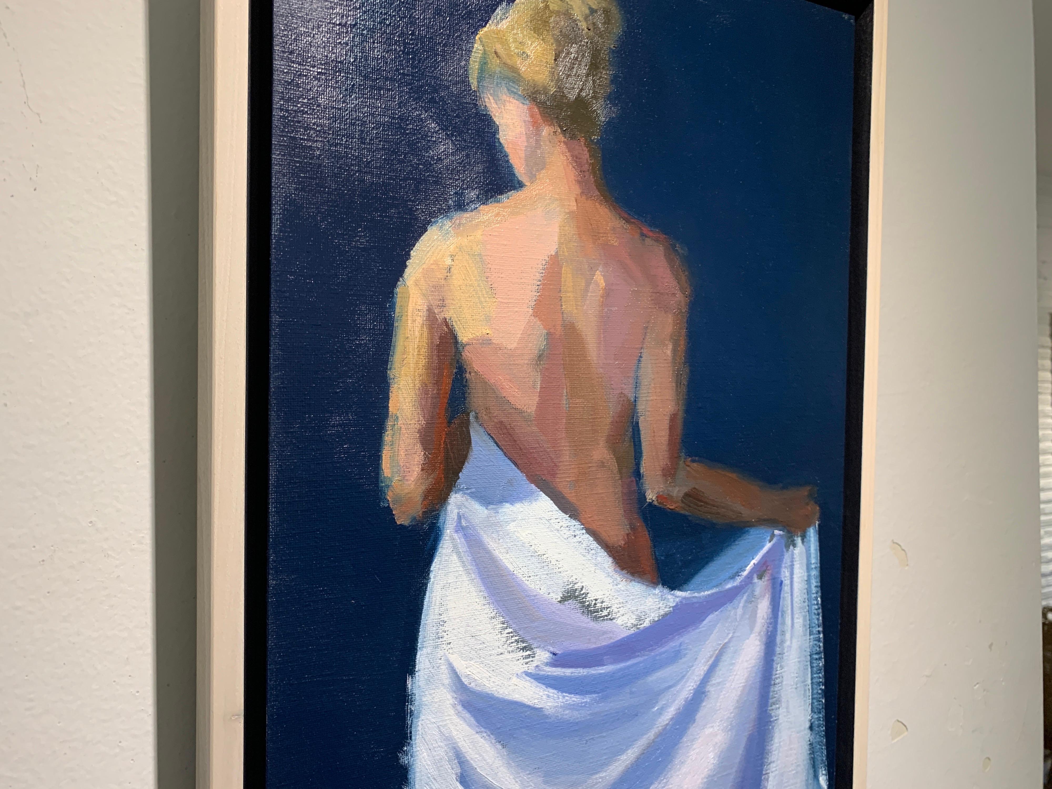 Topknot by Lesley Powell, Framed Vertical Nude Painting 1