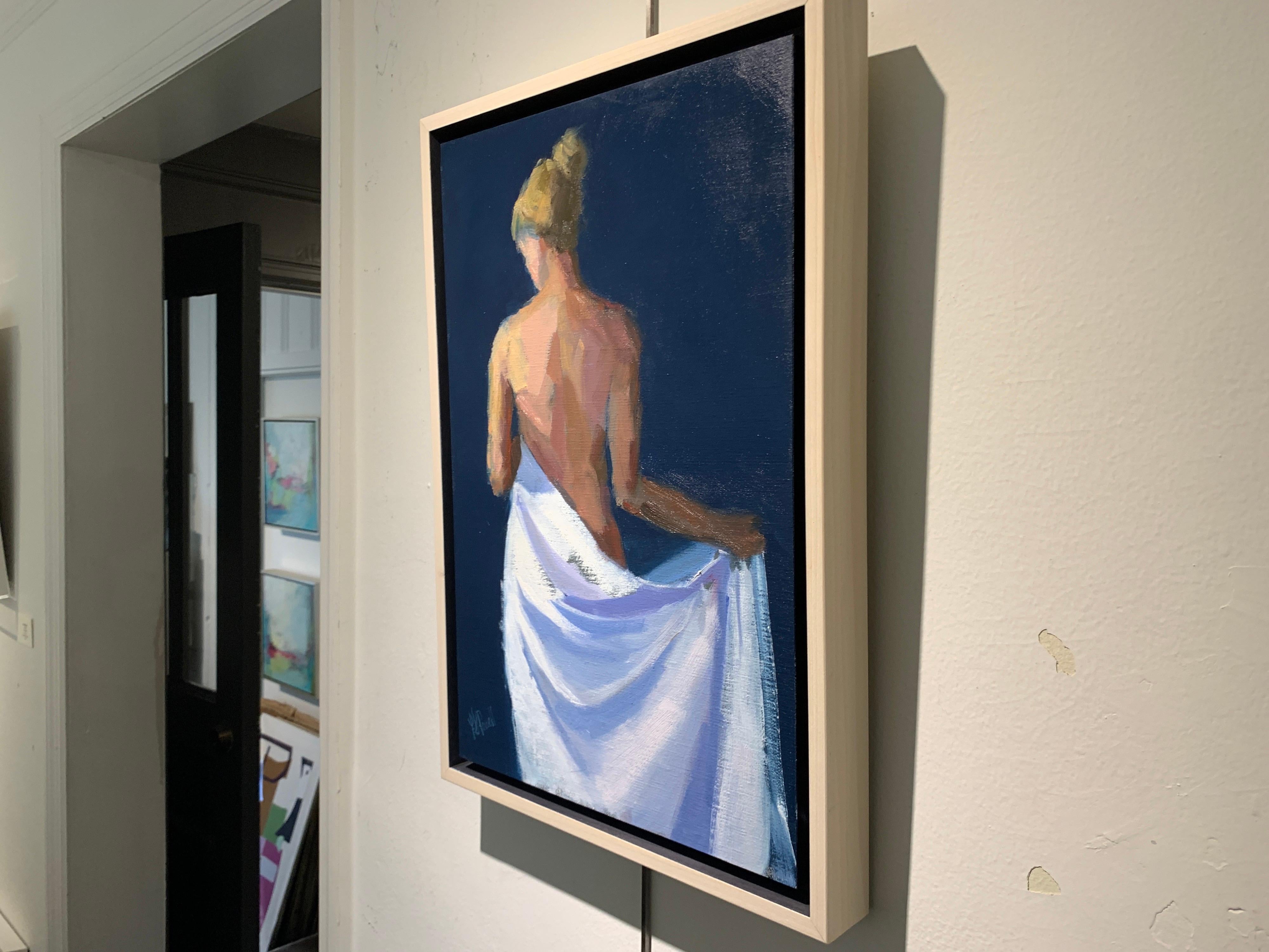 Topknot by Lesley Powell, Framed Vertical Nude Painting 2