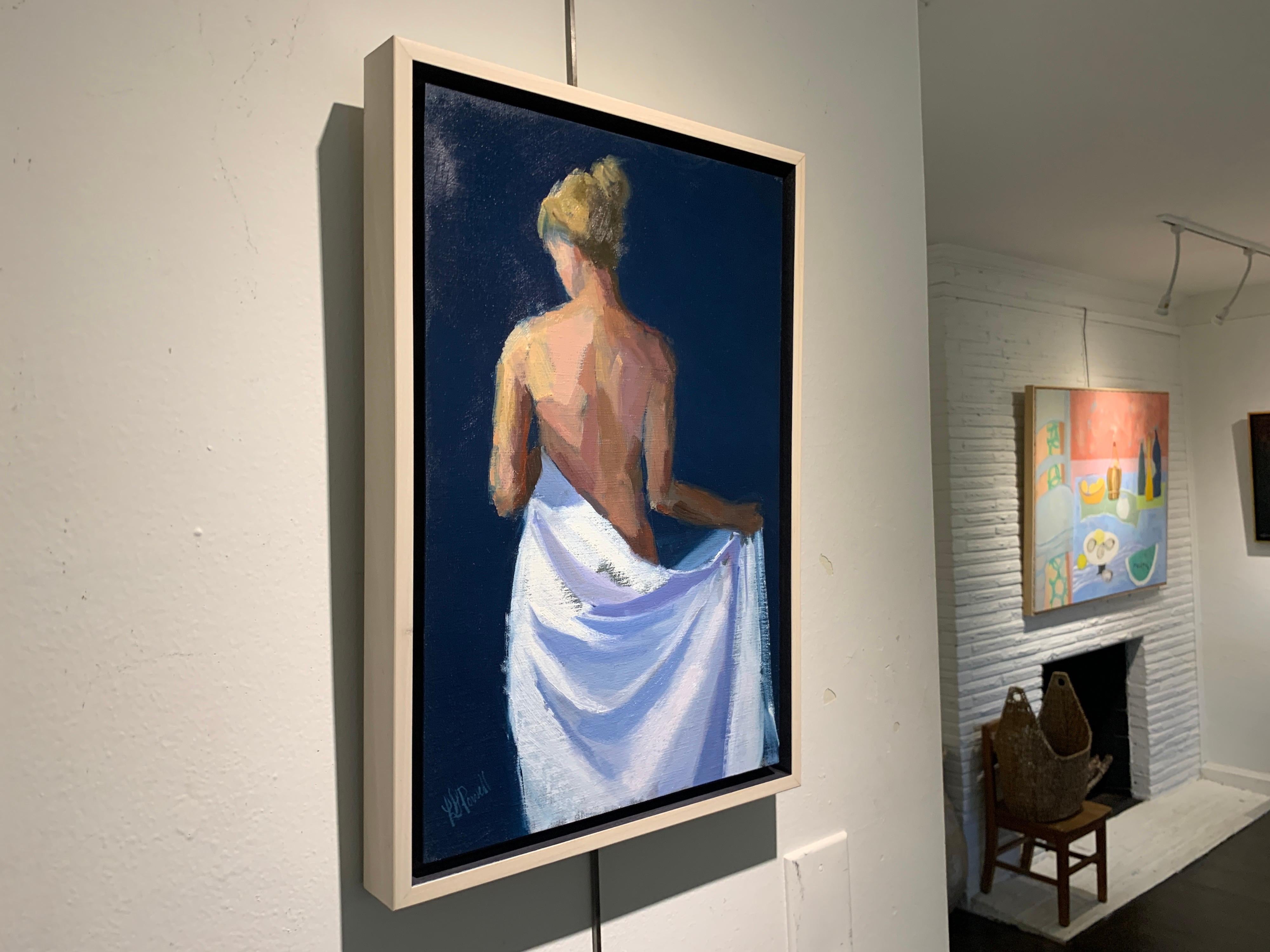 Topknot by Lesley Powell, Framed Vertical Nude Painting 3