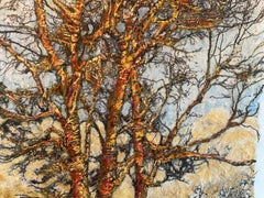 Contemporary Fiber Art, Mixed Media Wall Hanging, 41 x 29 in, Lesley Richmond