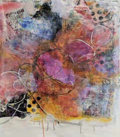 Kinetic 2 - Peinture abstraite en techniques mixtes de Lesley Spowart - Contemporaine