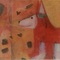 Jeu du chiot - Peinture animalière en techniques mixtes par Lesley Spowart- Contemporaine