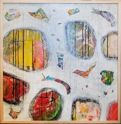 Spirit 2 - Abstraktes Gemälde in Mischtechnik von Lesley Spowart - Zeitgenössische Kunst