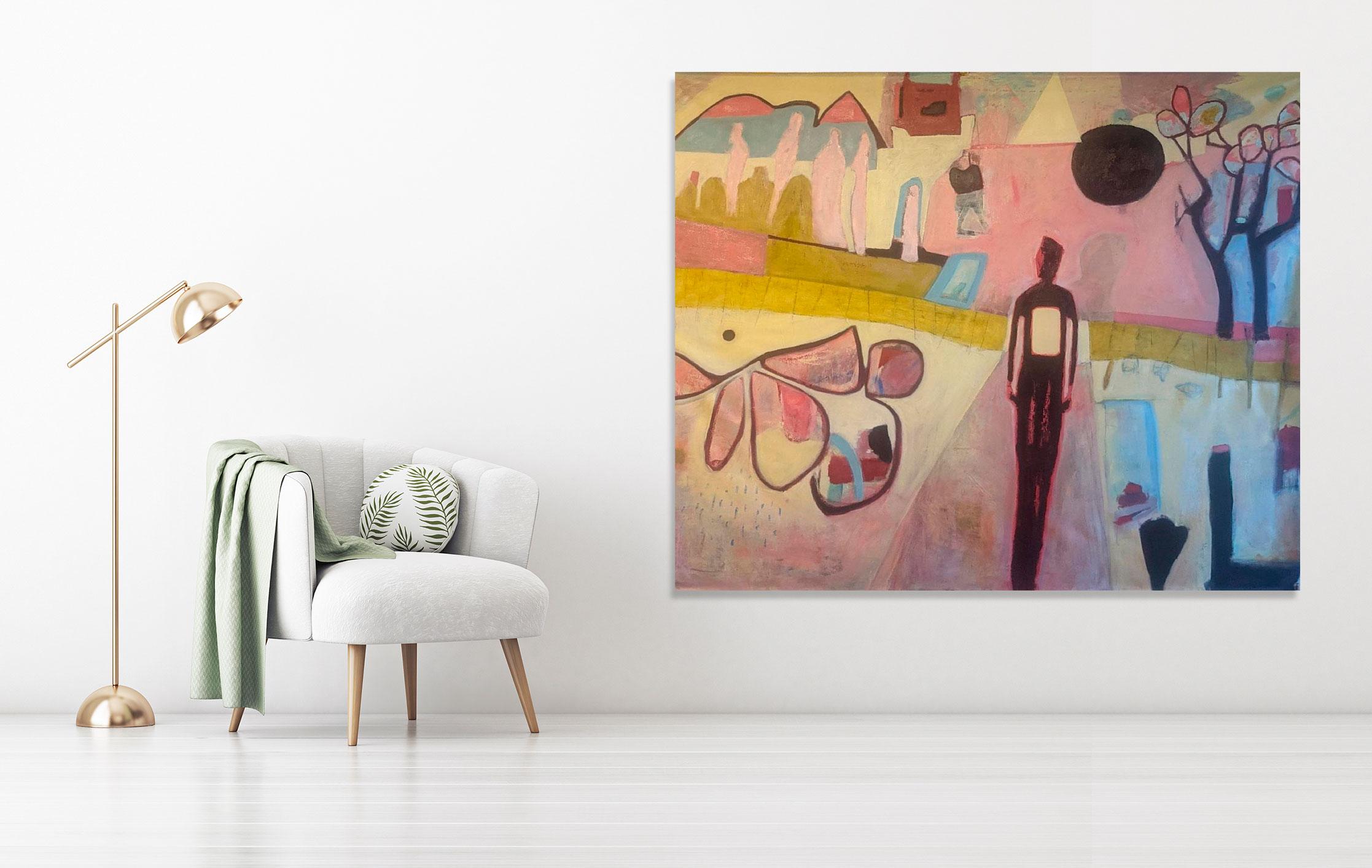 The Path - Abstract  Figurative Art by Lesley Spowart - Contemporary Painting For Sale 1
