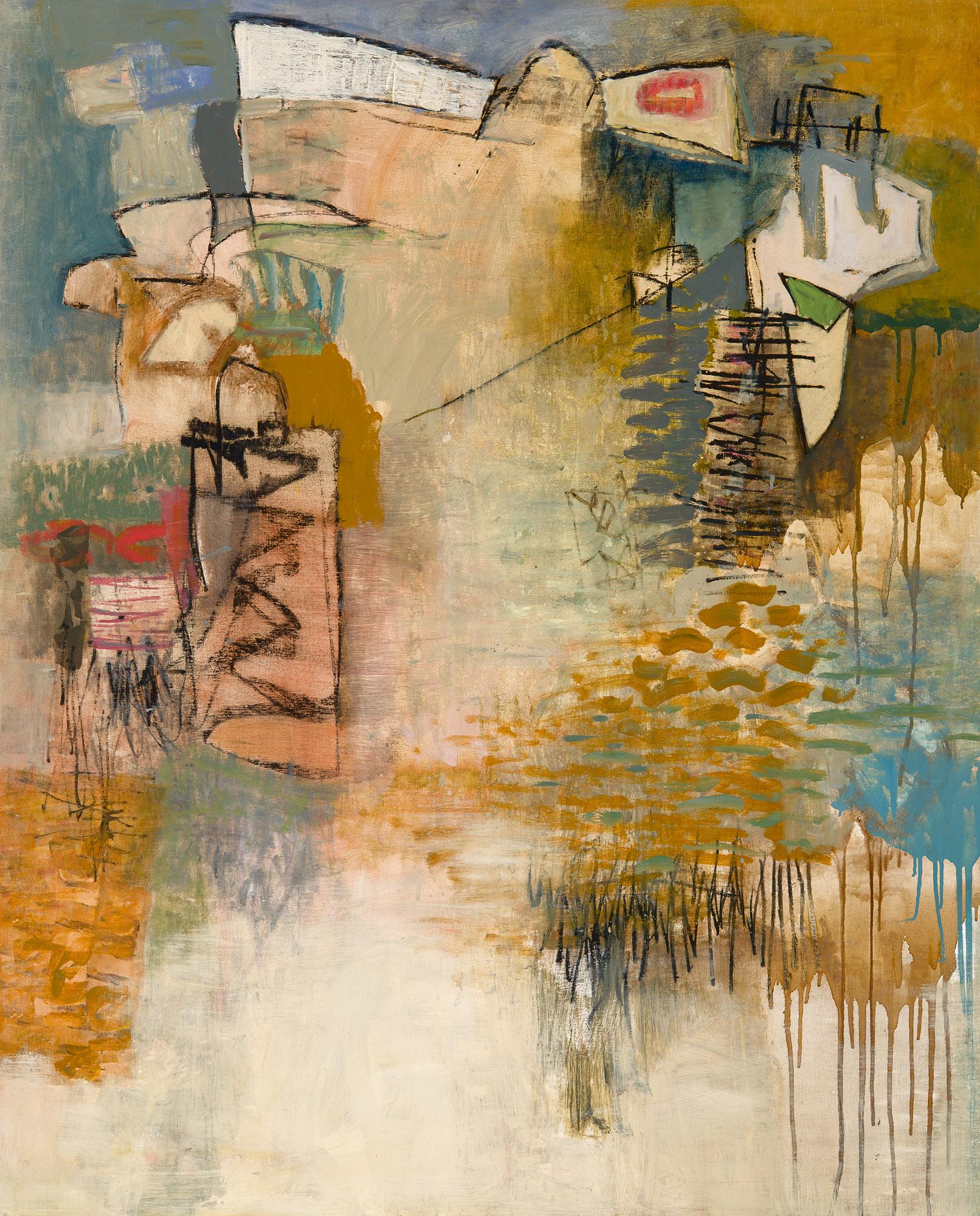 Leslie Allen Abstract Painting - Ainadamar (Fountain of Tears) I 